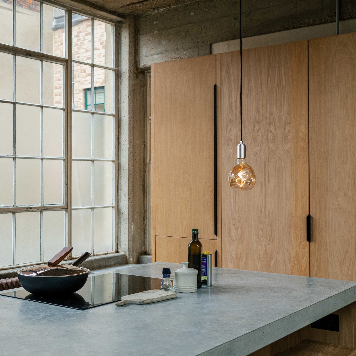 Voronoi I Plug-In Pendant Light in Stainless Steel