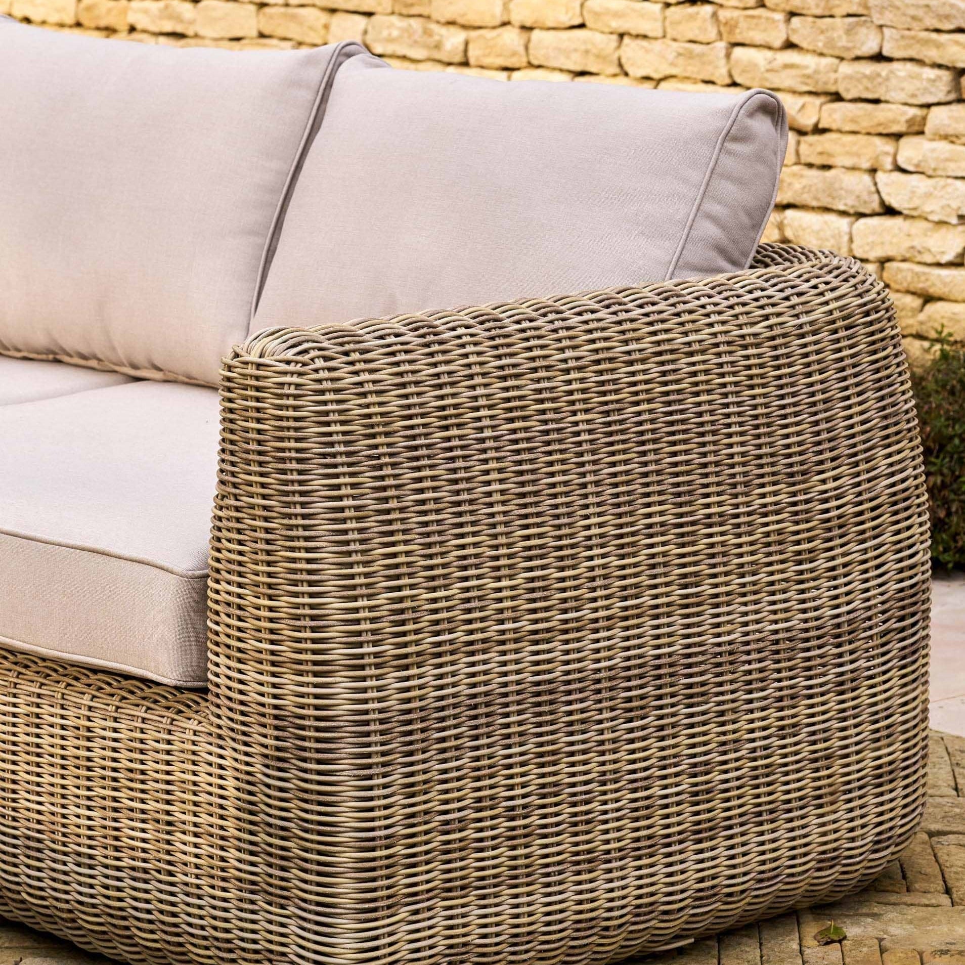 Skala 3 Seater Sofa | Light Rattan