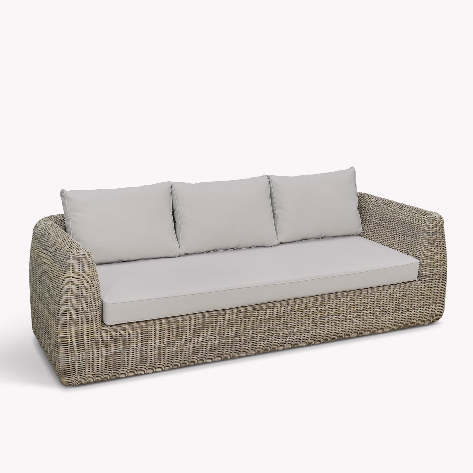 Skala 3 Seater Sofa | Light Rattan