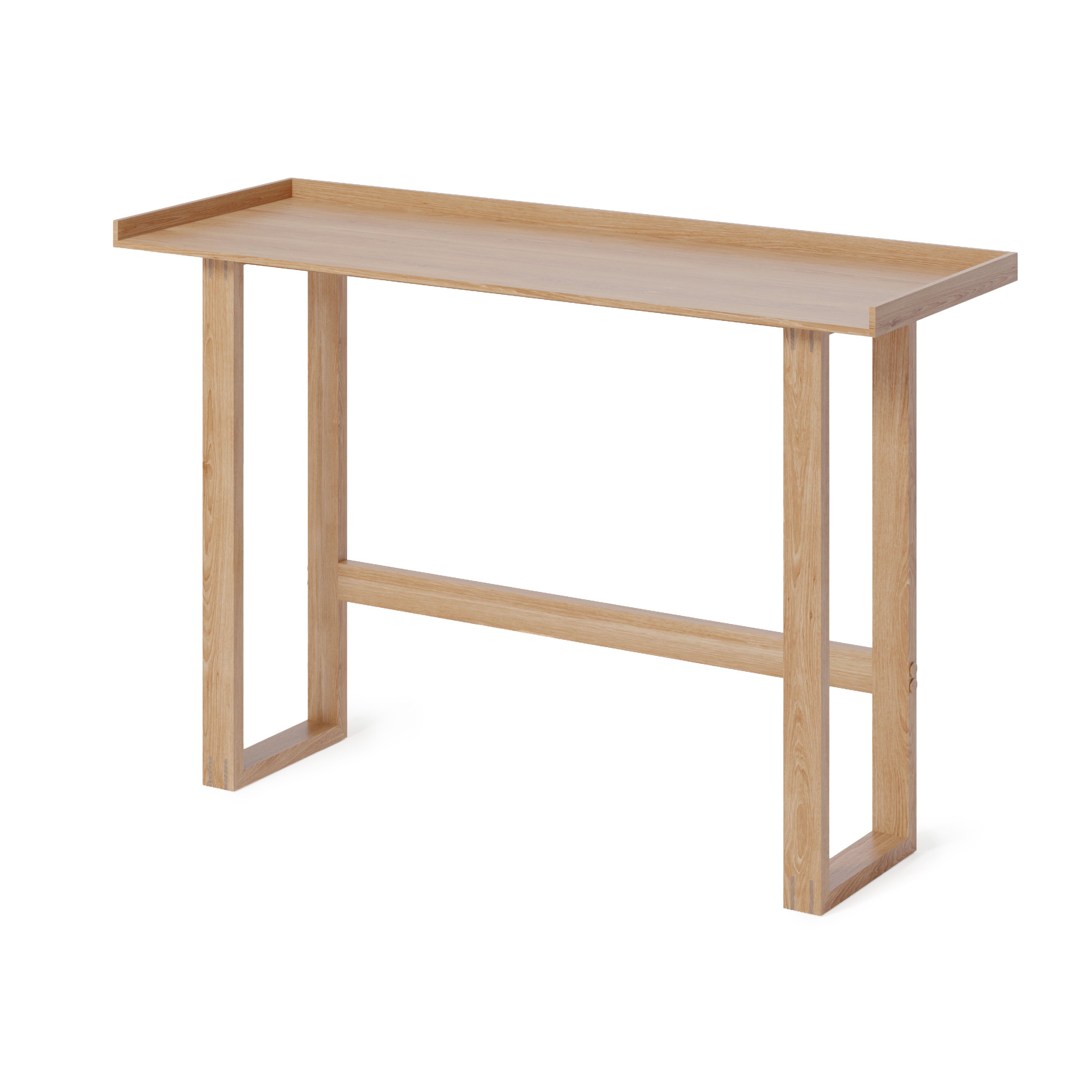 Slim Laptop Writing Table - Oak