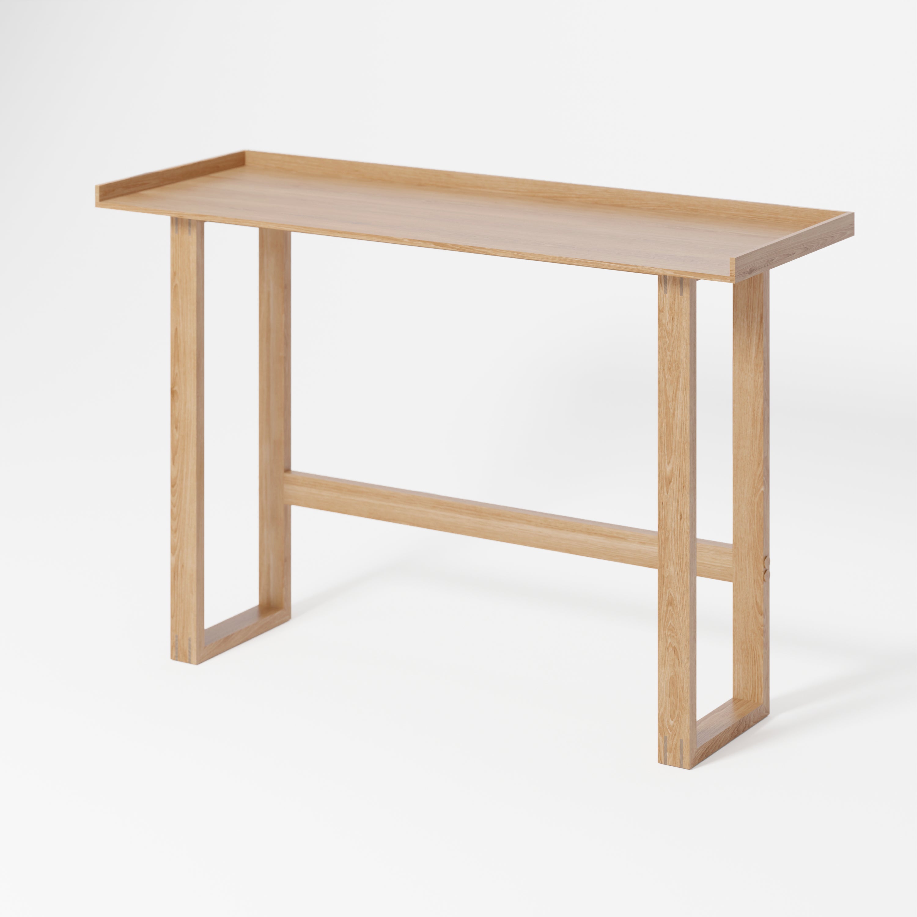 Slim Laptop Writing Table - Oak