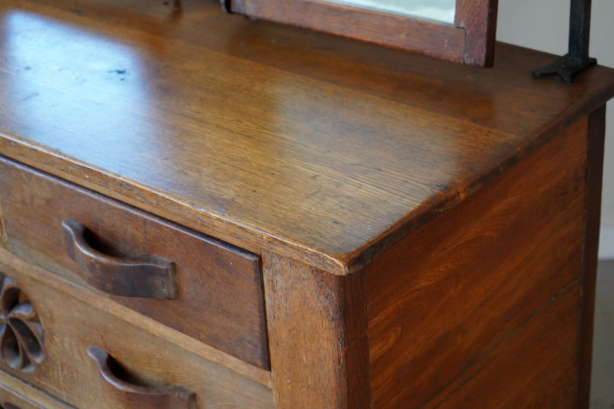 Continental Oak Dresser, Mid 20th Century