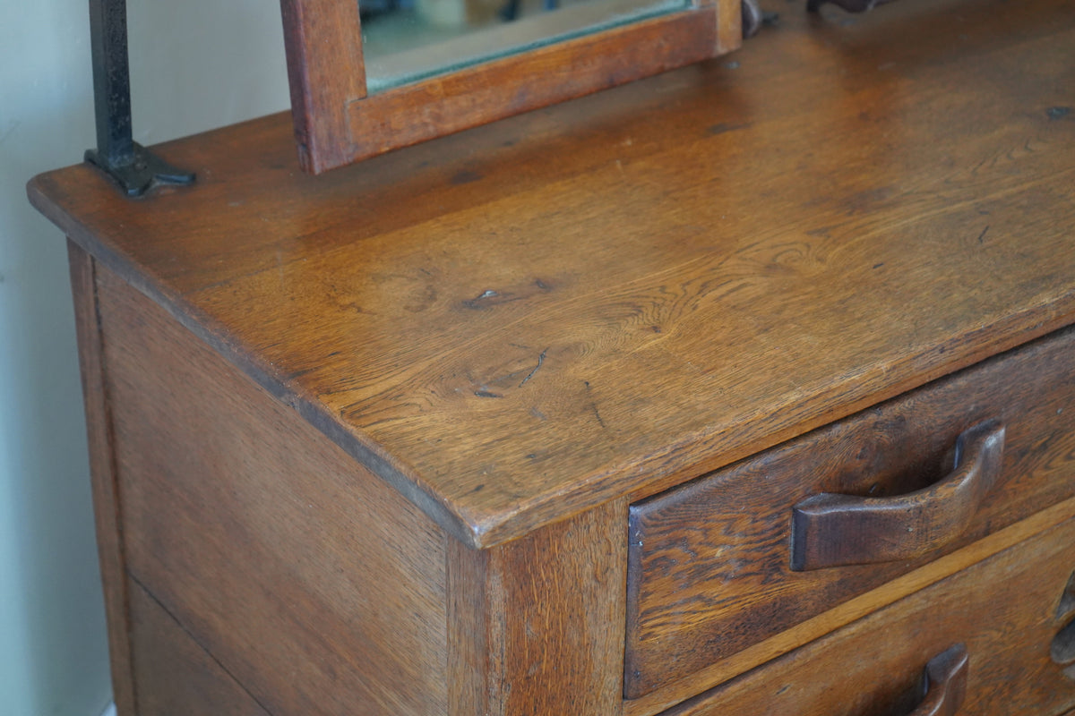 Continental Oak Dresser, Mid 20th Century