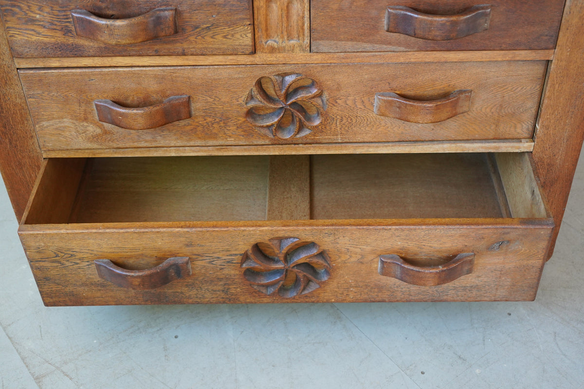Continental Oak Dresser, Mid 20th Century