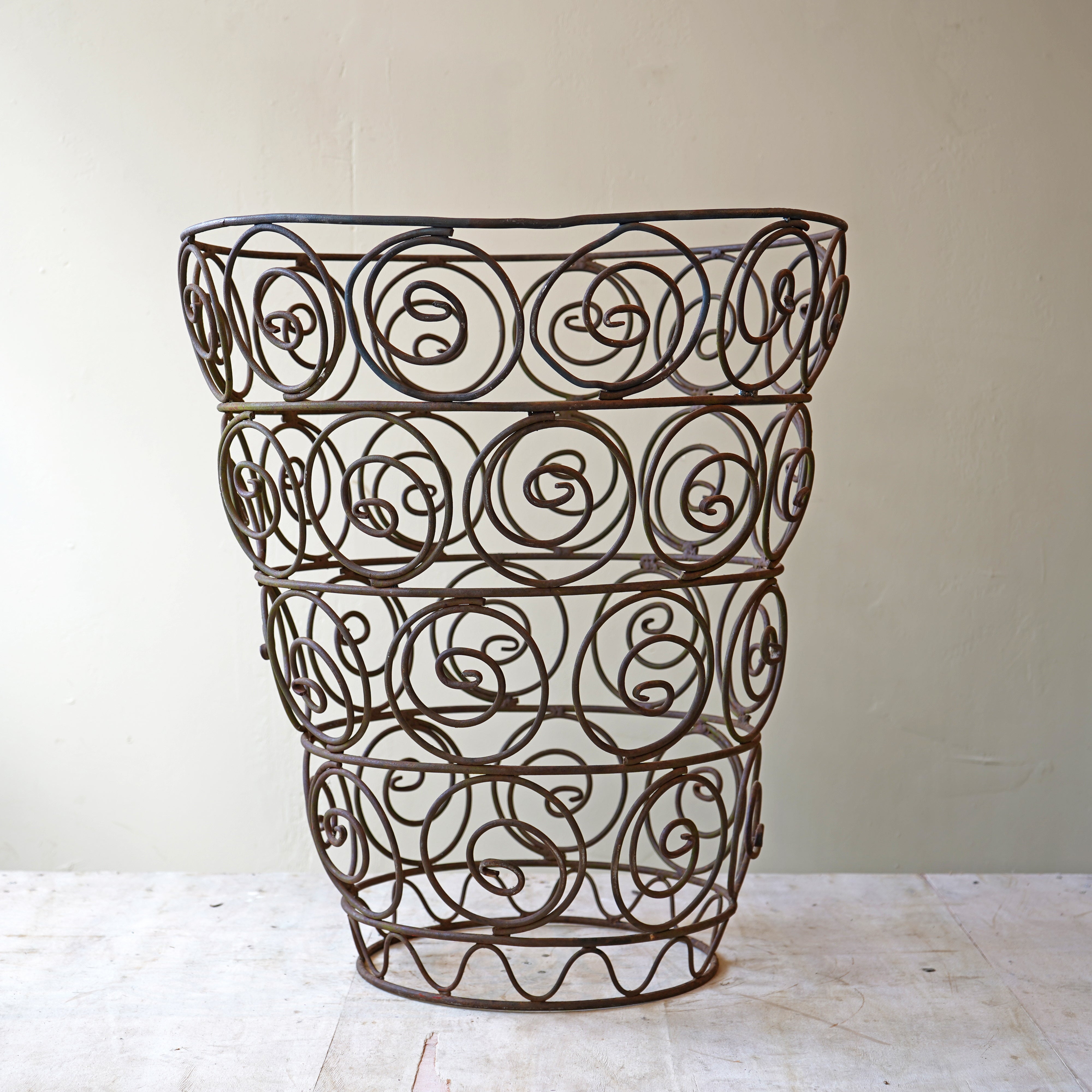 Hand Forged Metal Log Basket