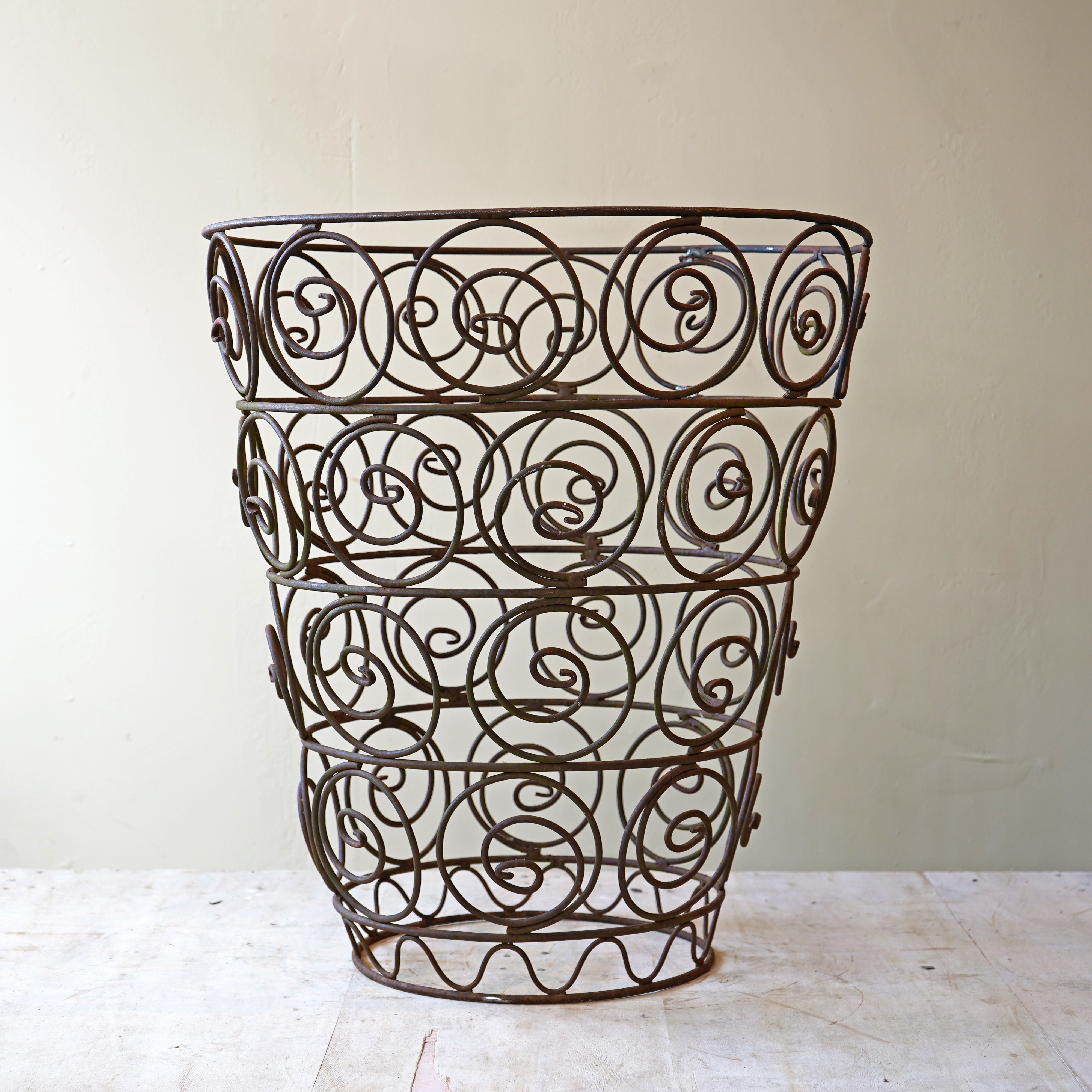 Hand Forged Metal Log Basket