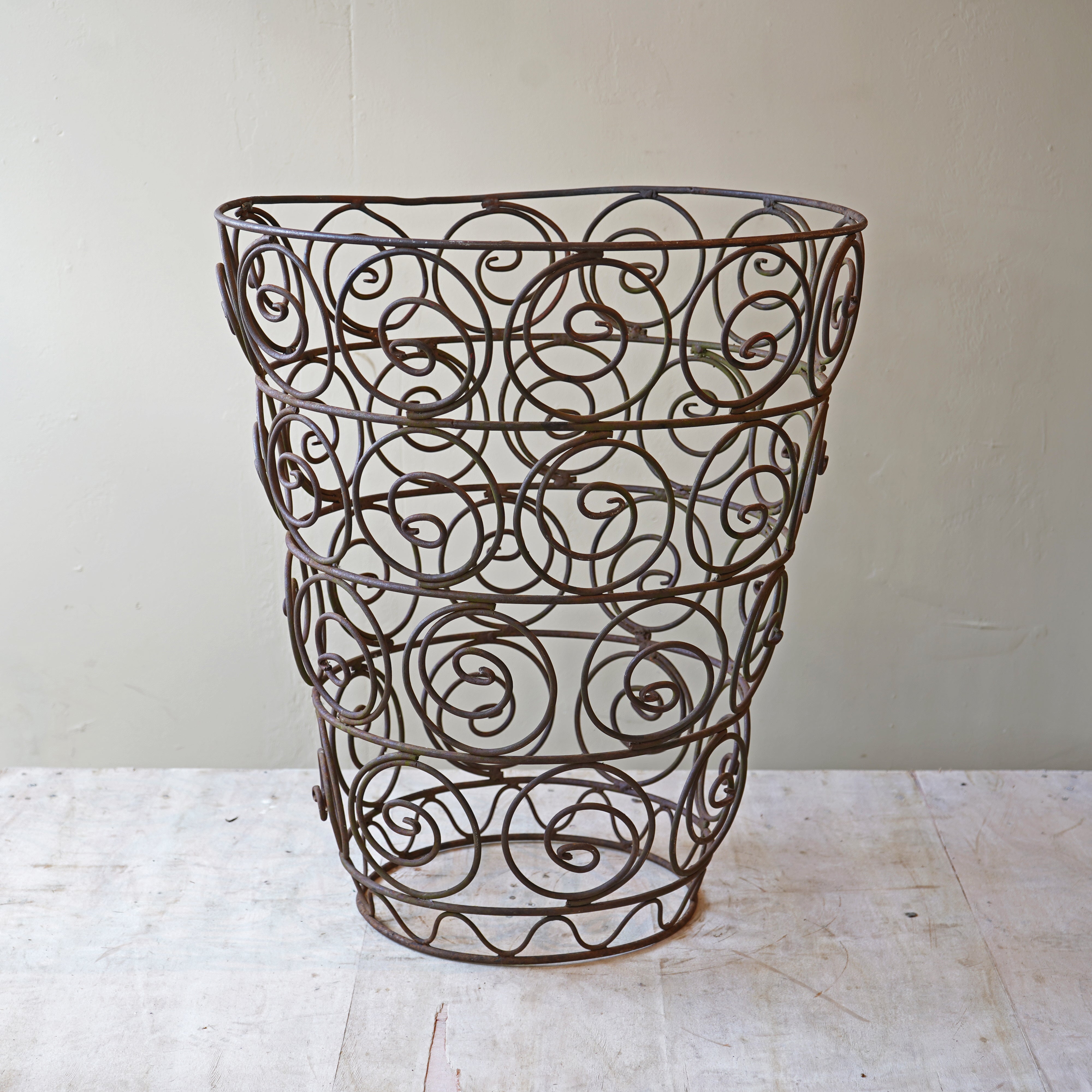 Hand Forged Metal Log Basket