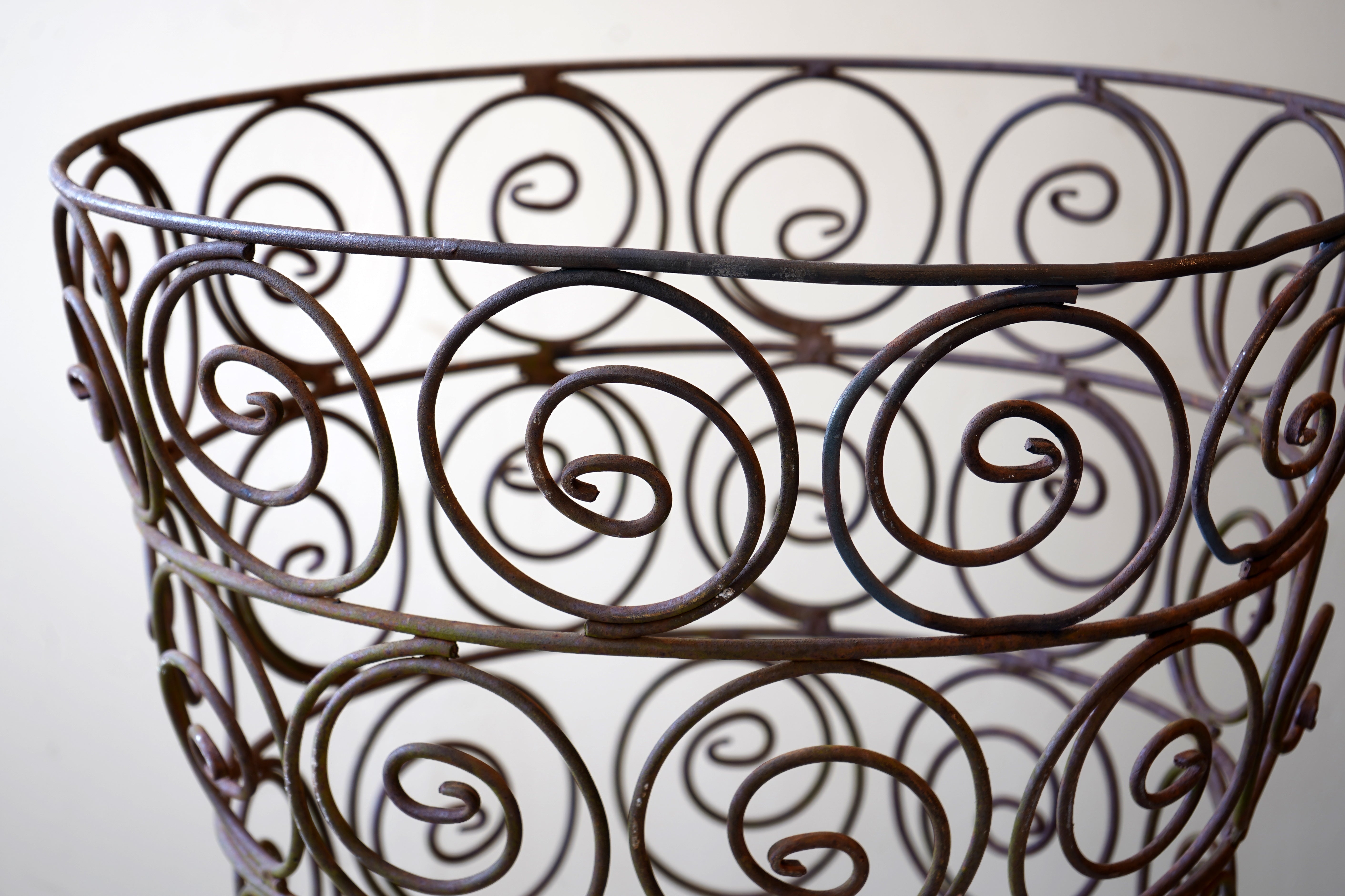 Hand Forged Metal Log Basket