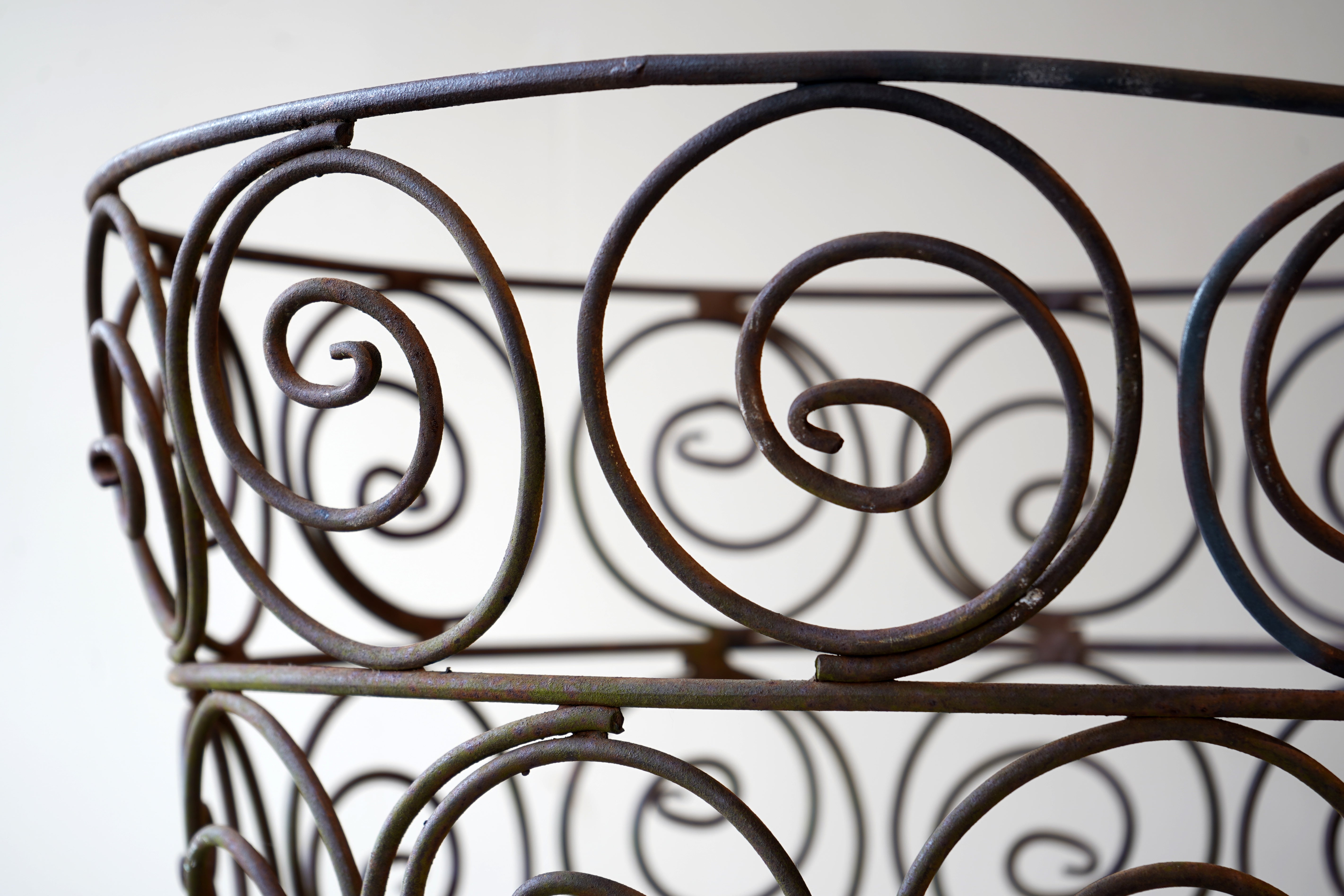 Hand Forged Metal Log Basket