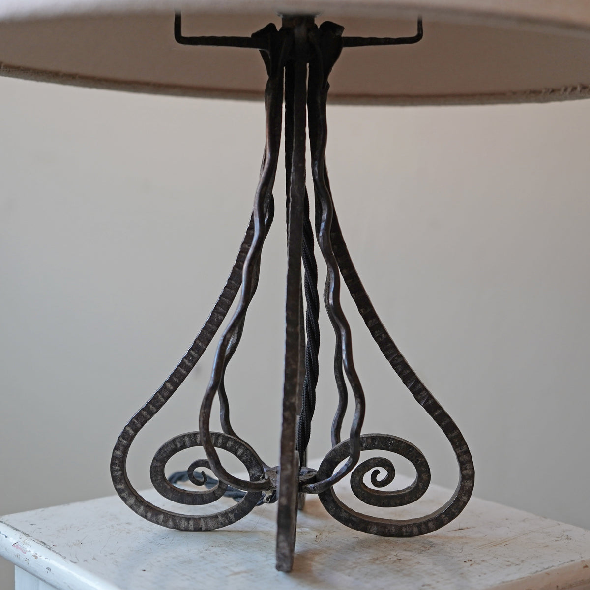 French Art Deco Metal Table Lamp