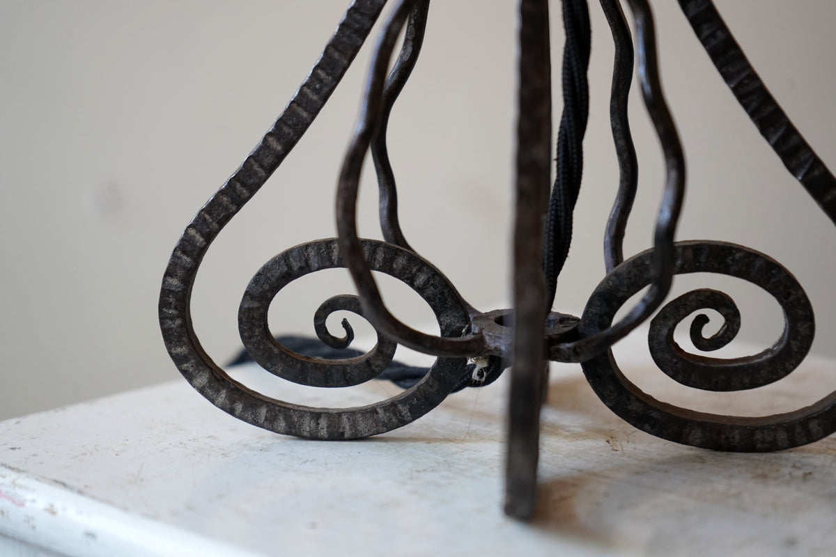 French Art Deco Metal Table Lamp
