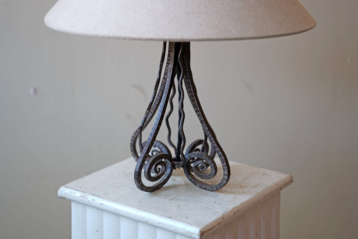 French Art Deco Metal Table Lamp