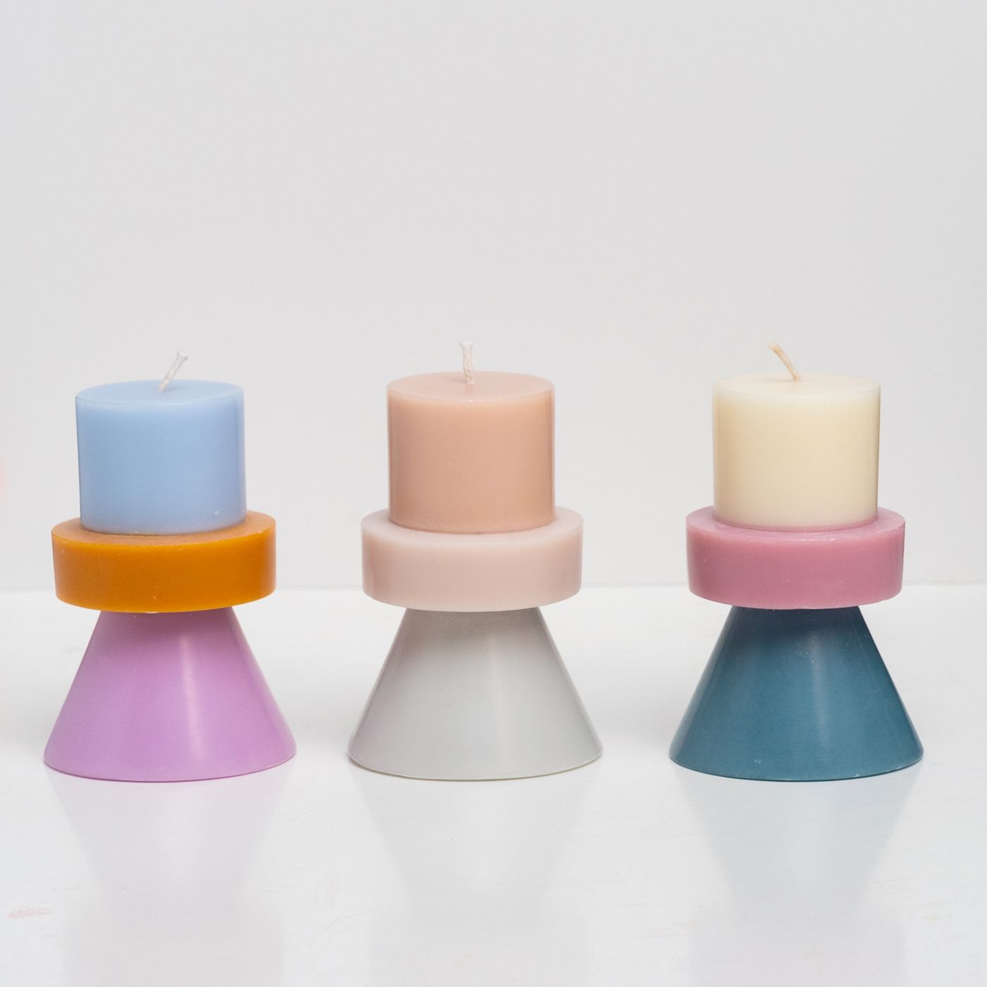 Stack Candle Mini - Sky / Caramel / Violet