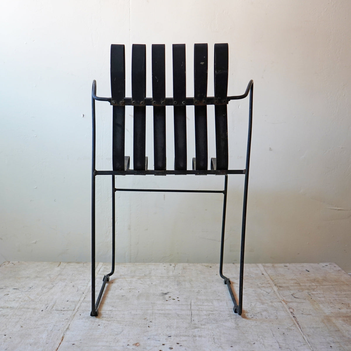 Four Stacking Metal Garden Chairs