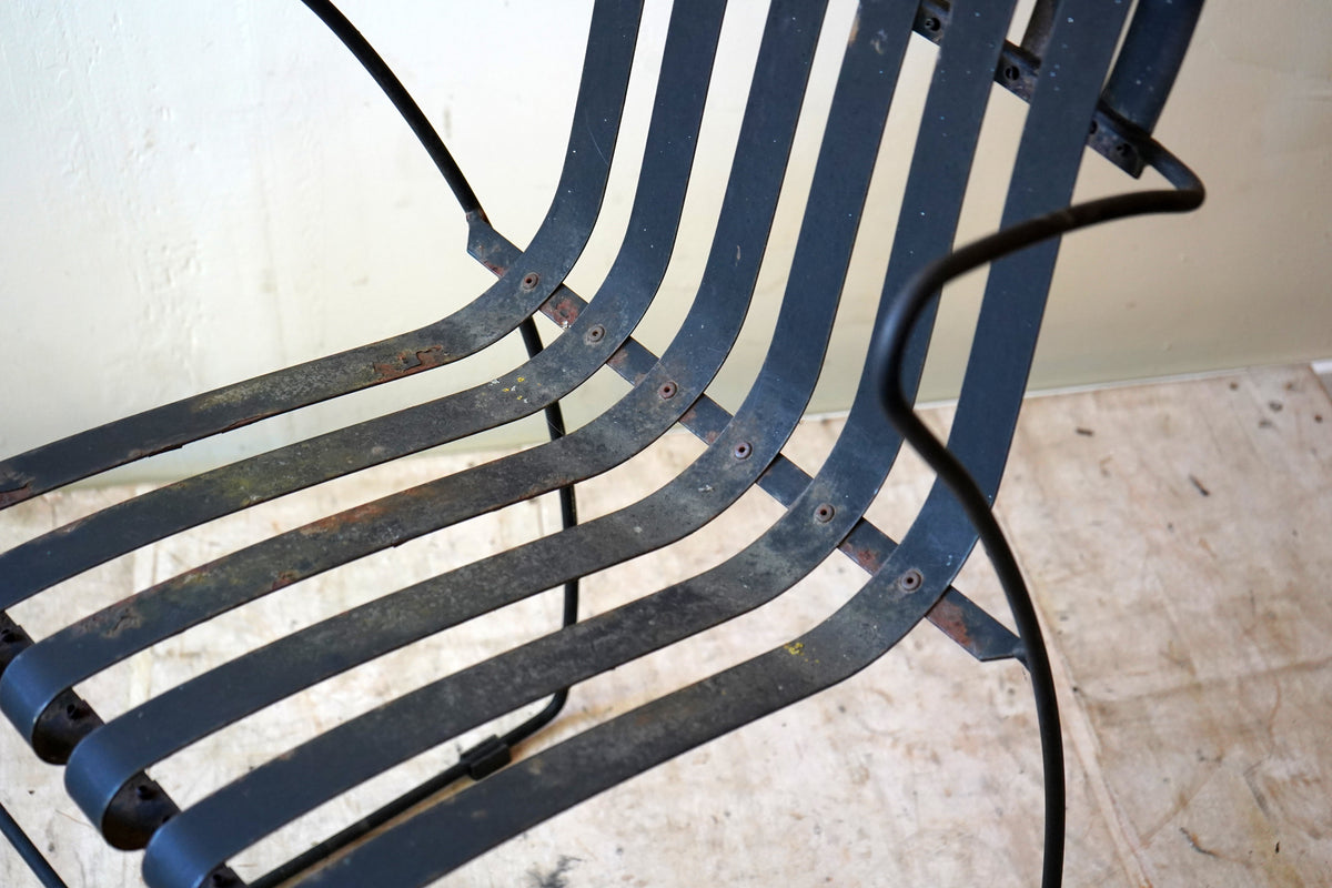 Four Stacking Metal Garden Chairs
