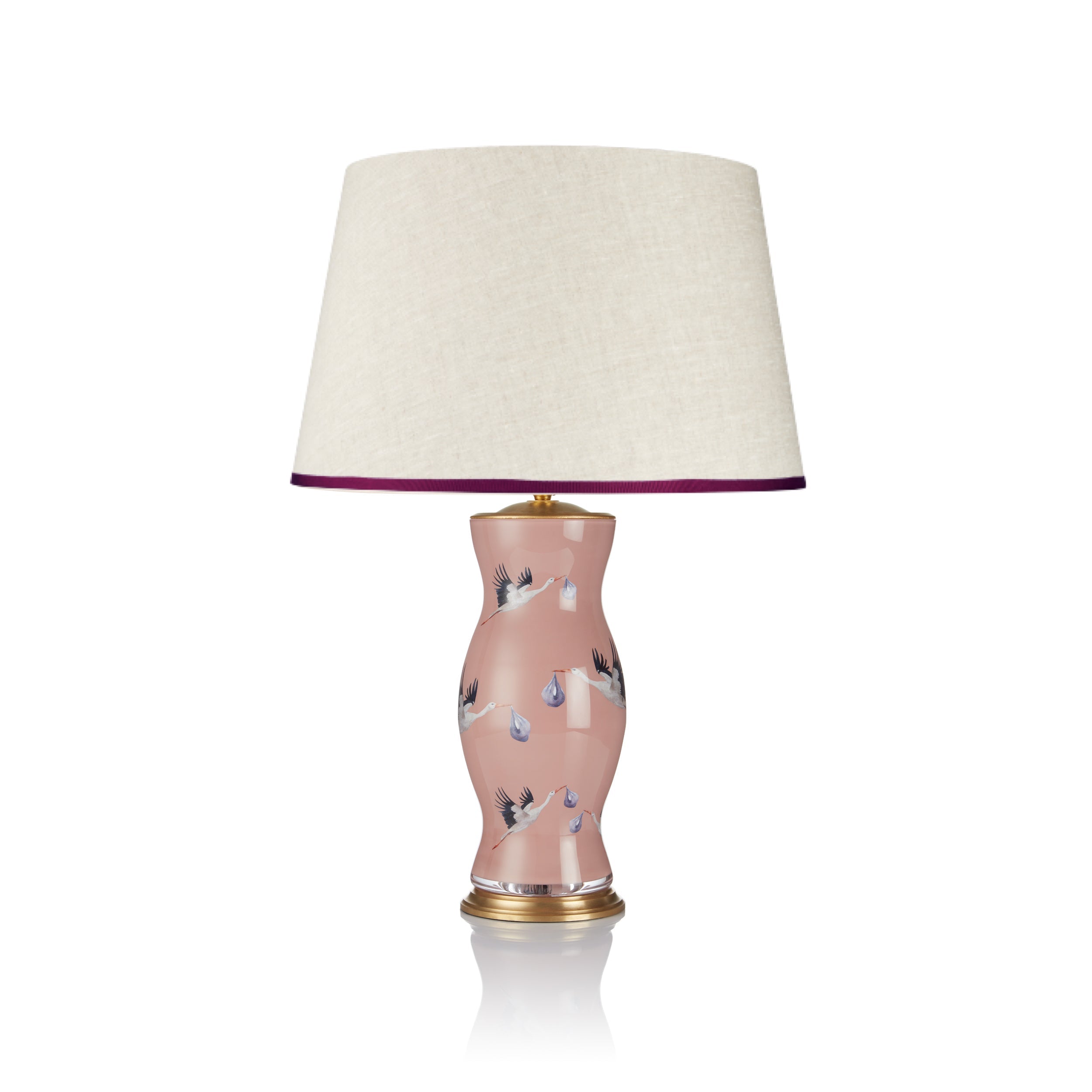 STORKED FOR YOU IN BLUSH PINK LAMP BASE