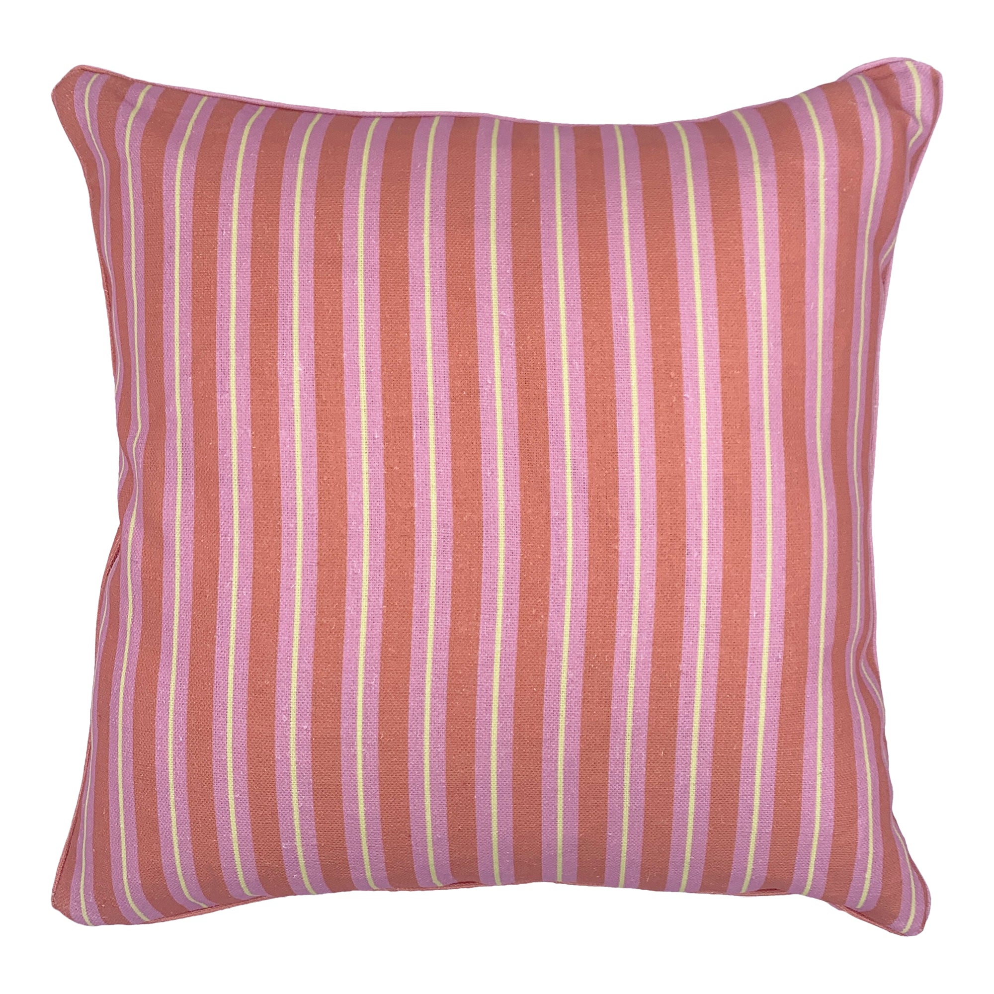 Stripe Cushion, Pink & Orange