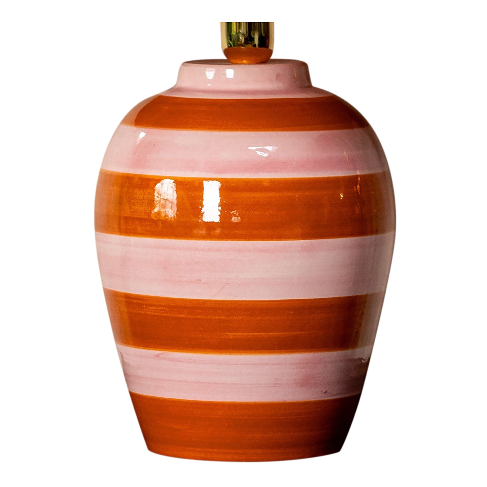 Stripe Lamp, Pink & Orange