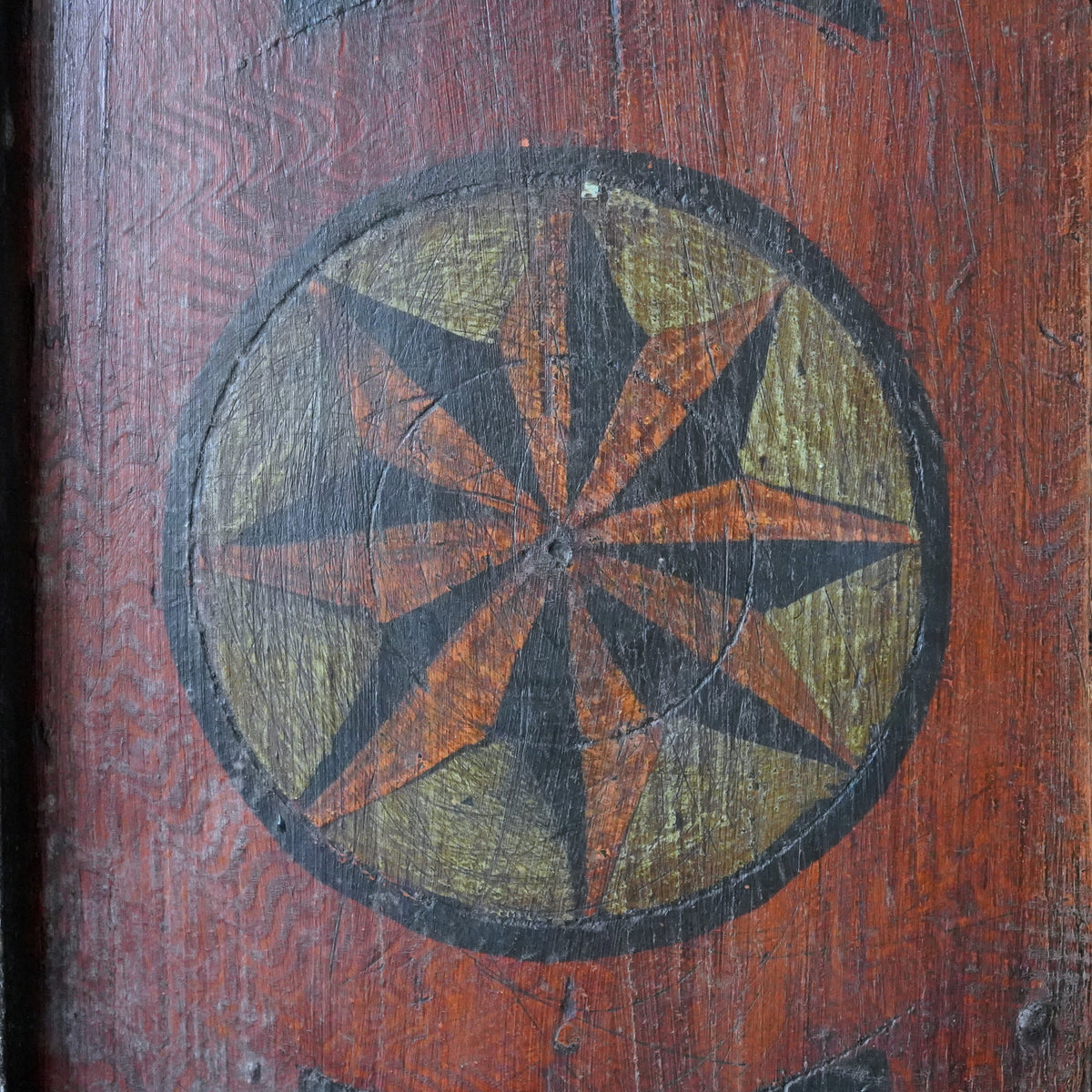 19th C. Painted Folk Art German Bridal Cupboard