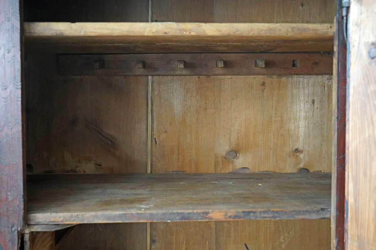 19th C. Painted Folk Art German Bridal Cupboard