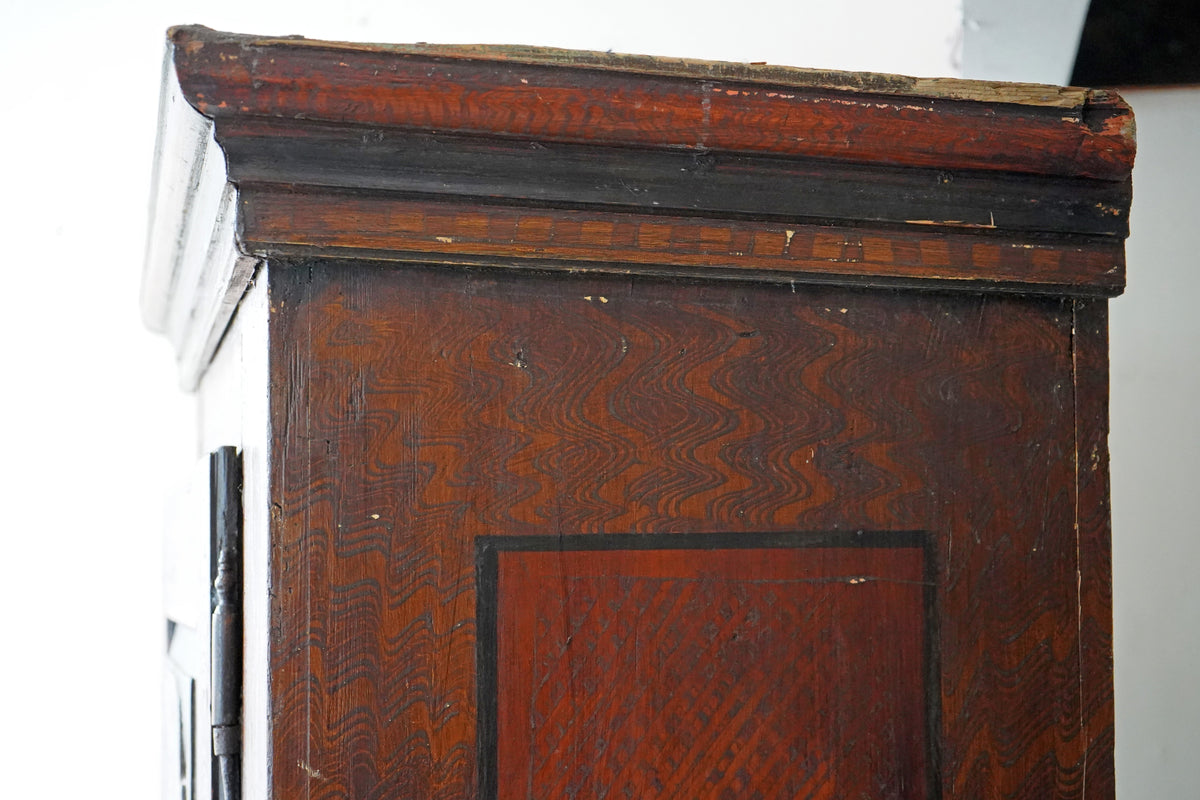 19th C. Painted Folk Art German Bridal Cupboard