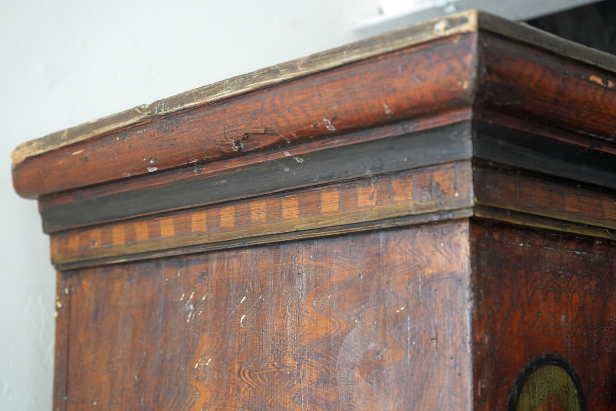 19th C. Painted Folk Art German Bridal Cupboard