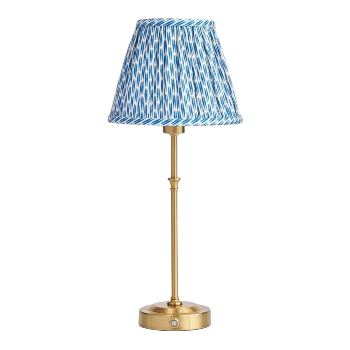 Lyla Rechargeable Table Lamp with Blue Patola Lampshade