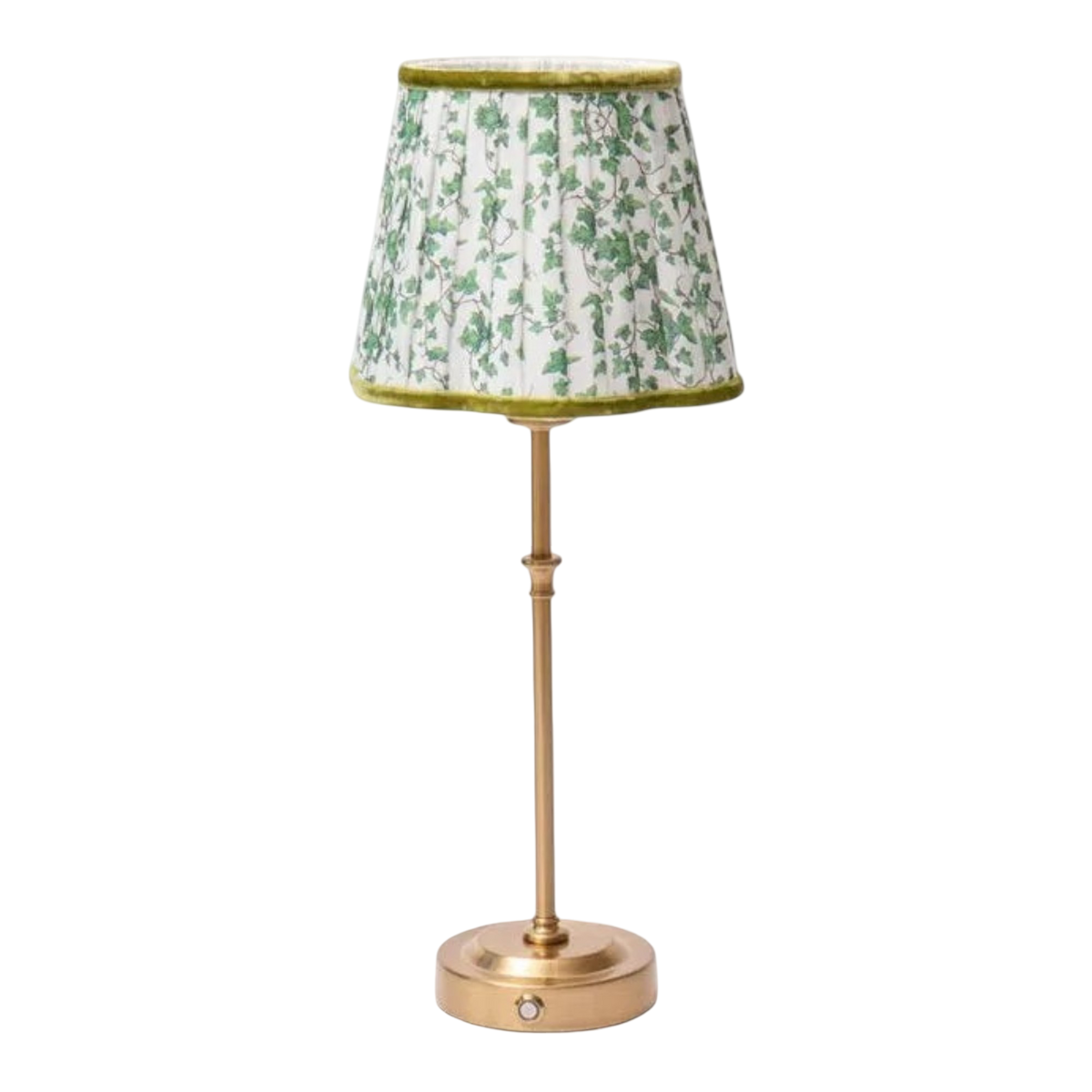 Lyla Rechargeable Table Lamp with Ivy Green Lampshade