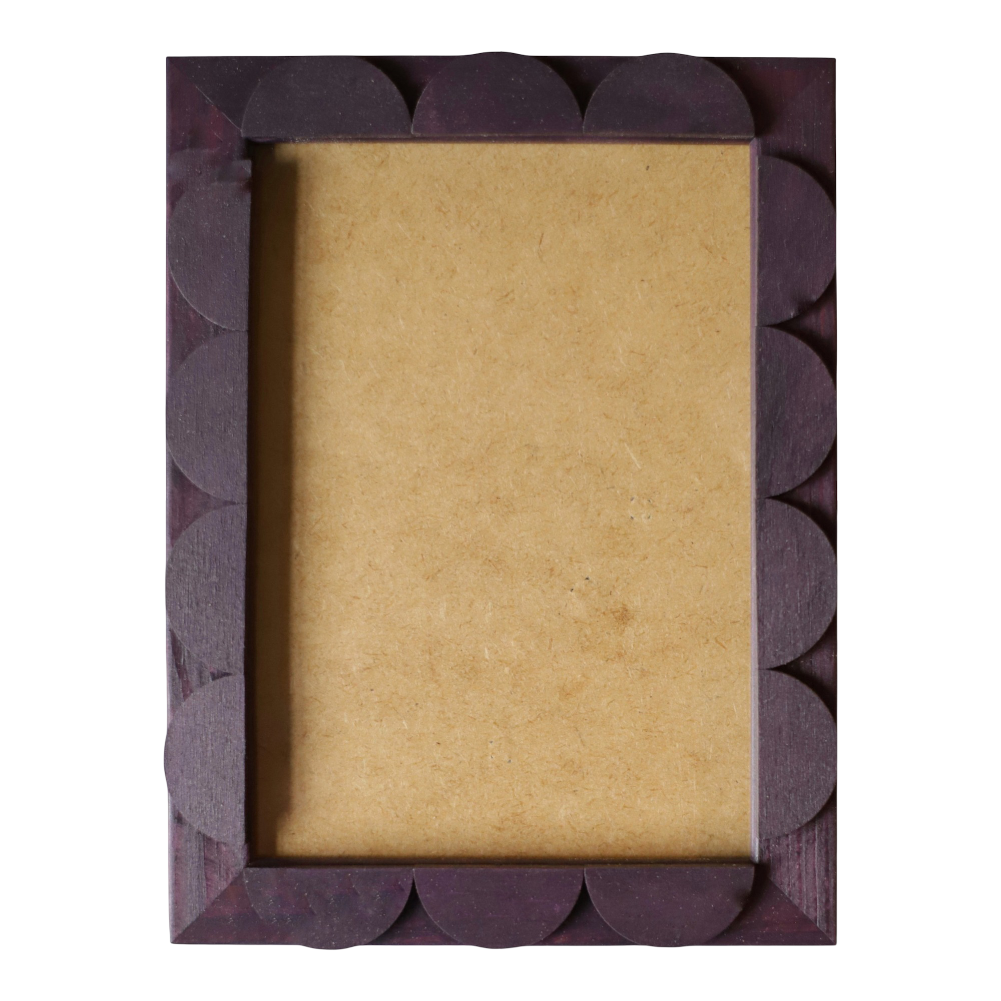 Aubergine Stained Scallop Frame