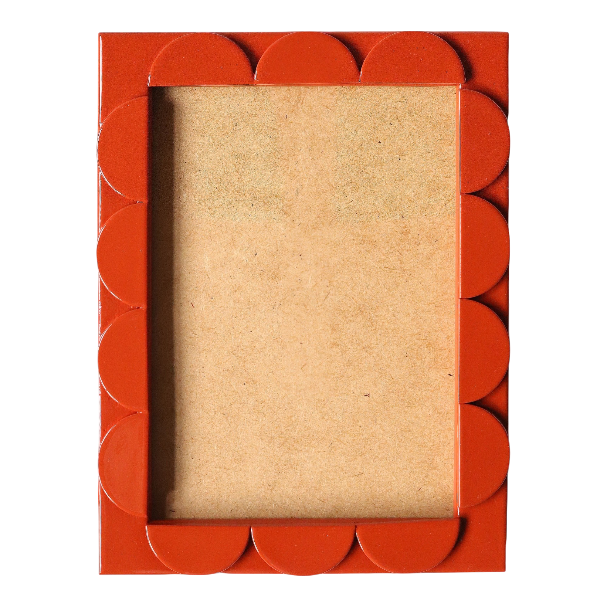 Lobster Orange Lacquered Scallop Frame