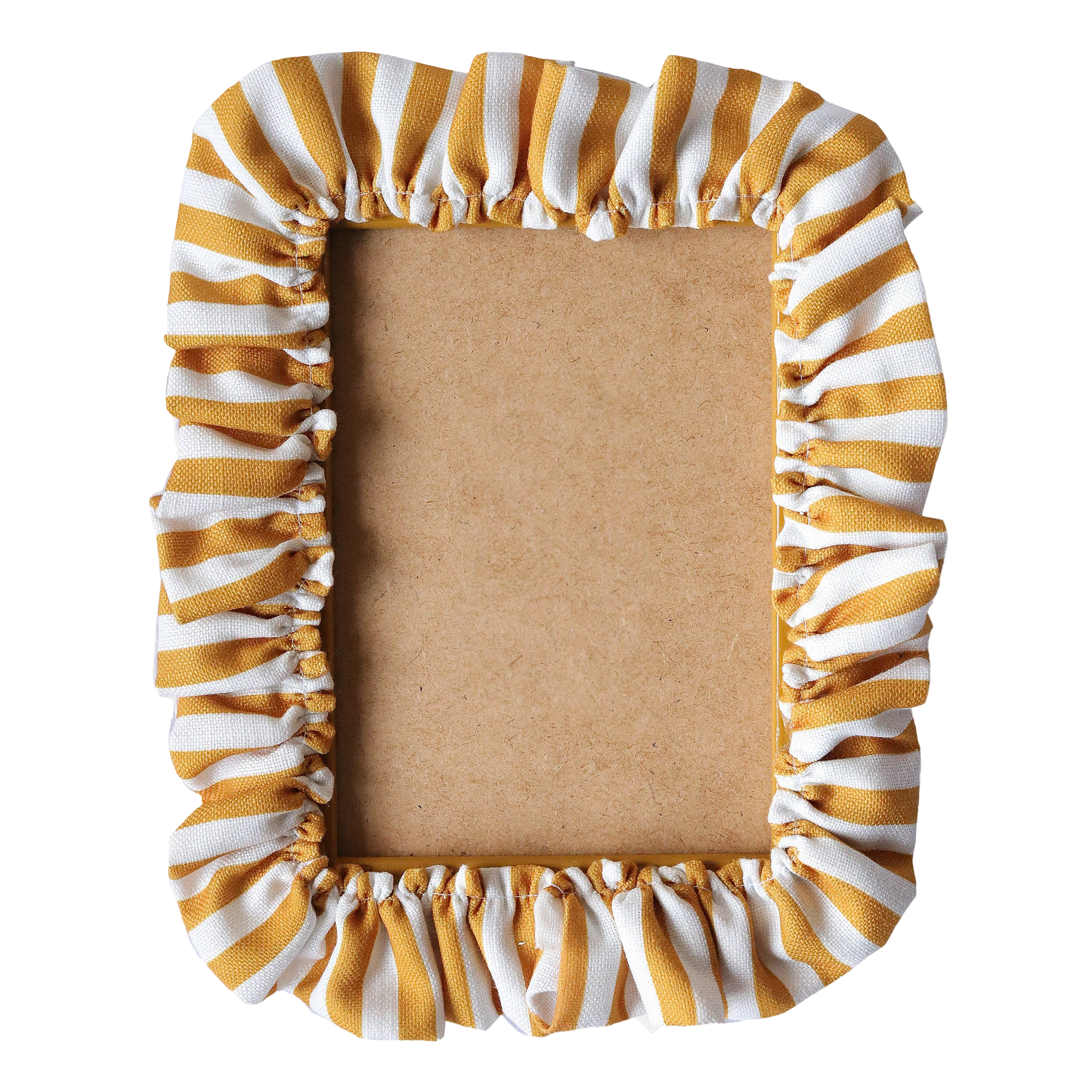 Mustard Stripe Ruffle Frame
