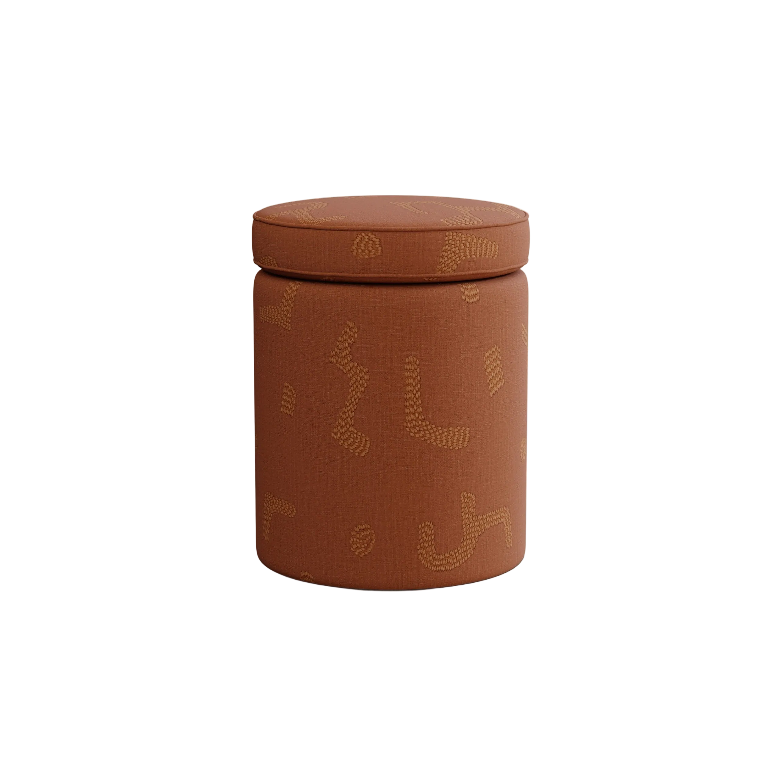 Aurora Footstool, Raphia, Tobacco