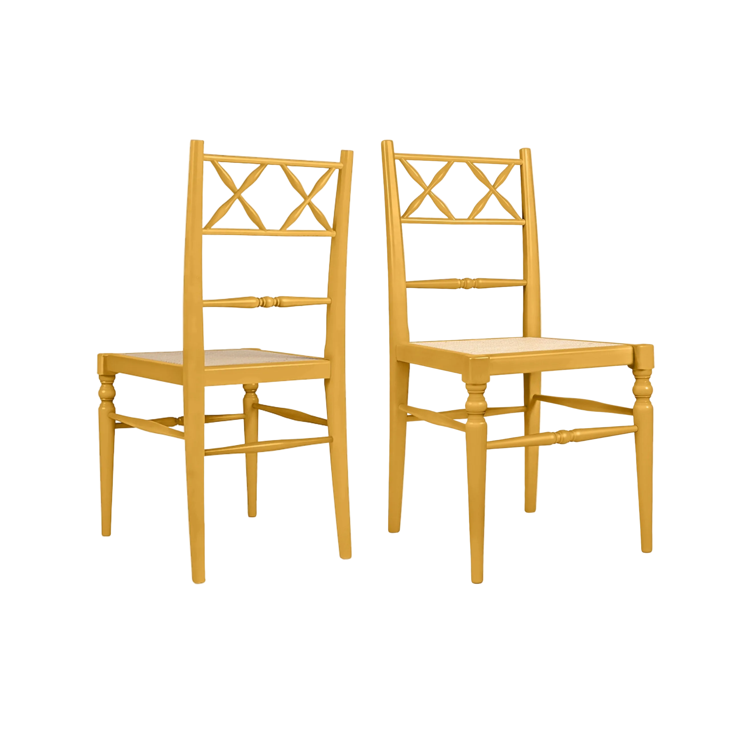 Pair of Chiara Dining Chairs, Mustard