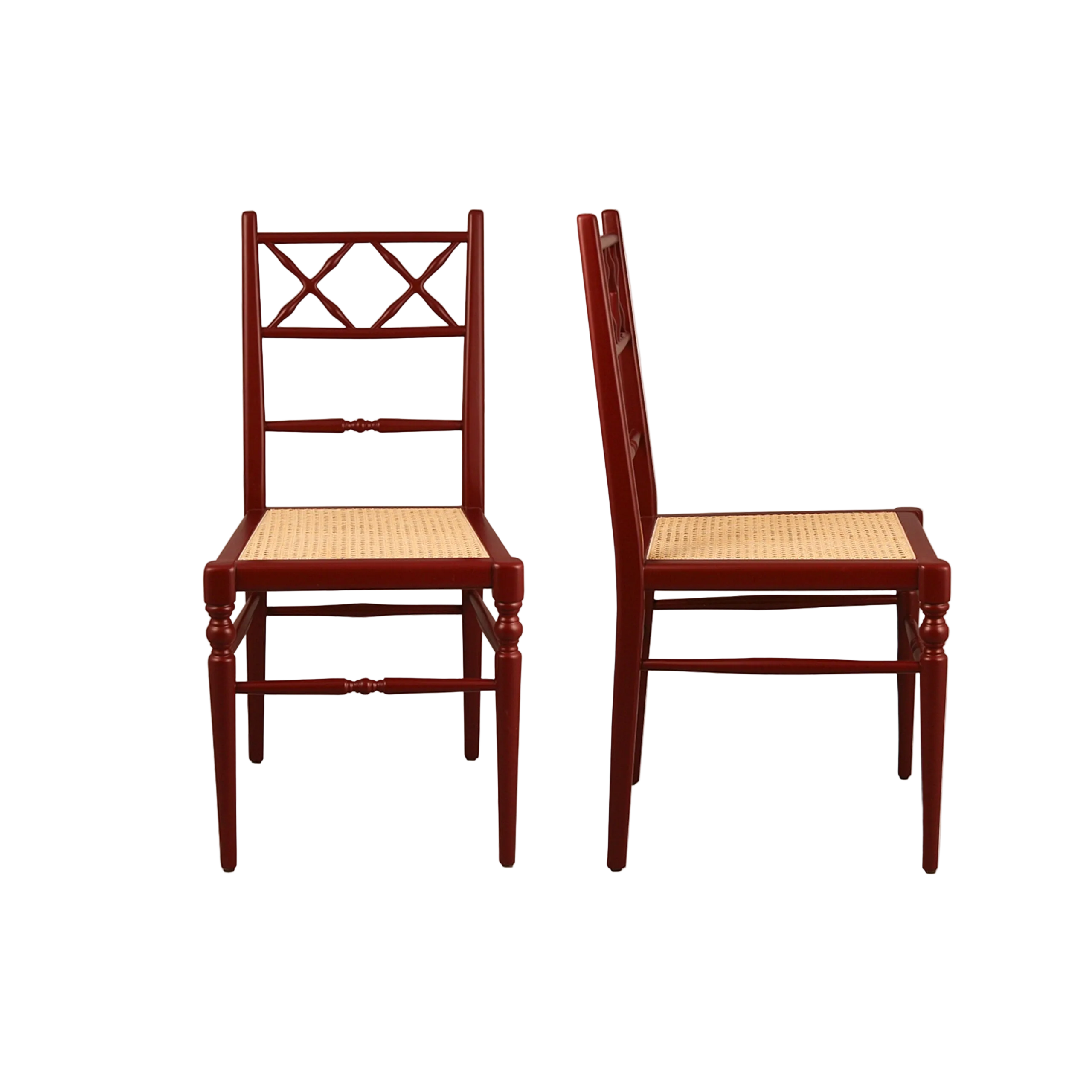 Pair of Chiara Dining Chairs, Pomegranate