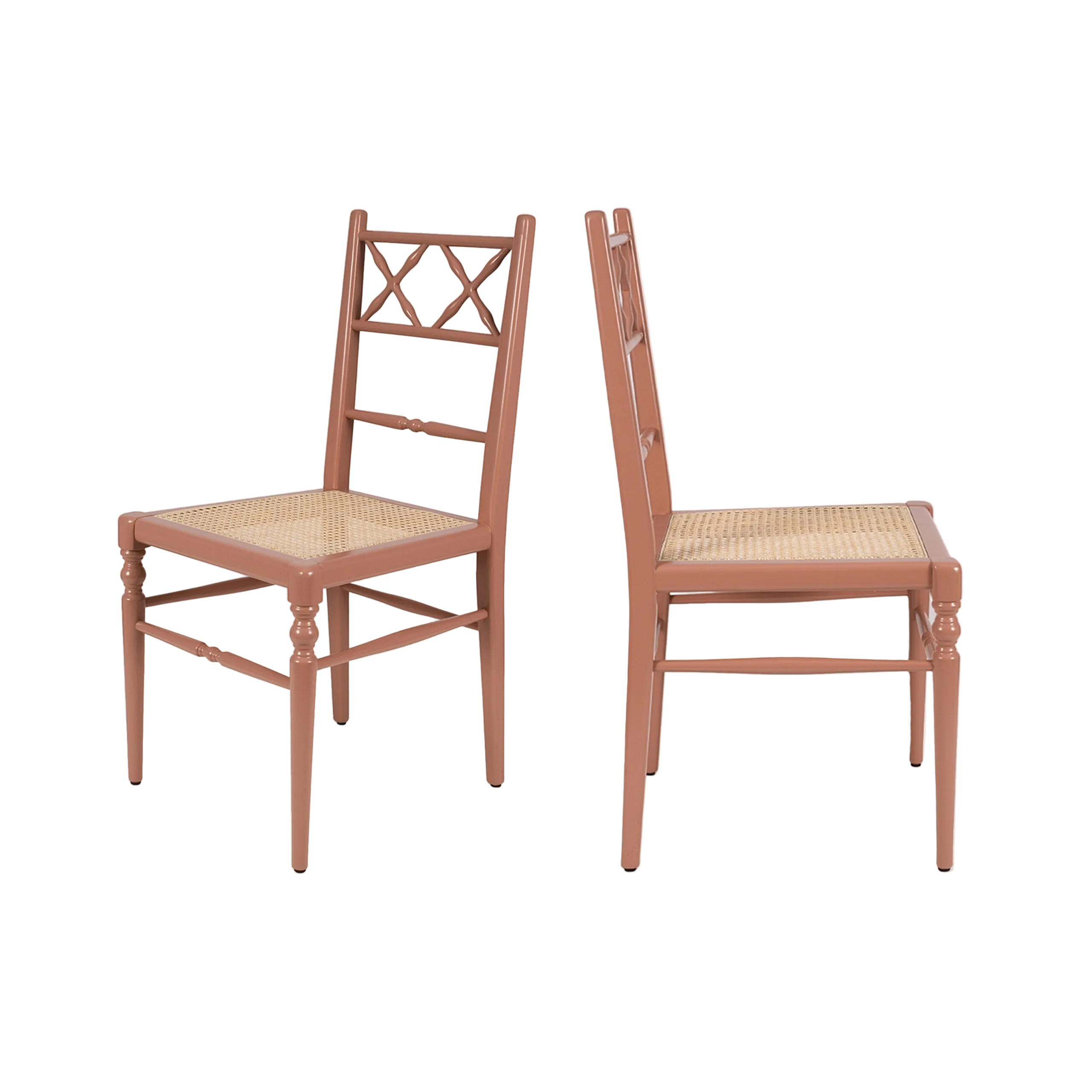 Pair of Chiara Dining Chairs, Terracotta