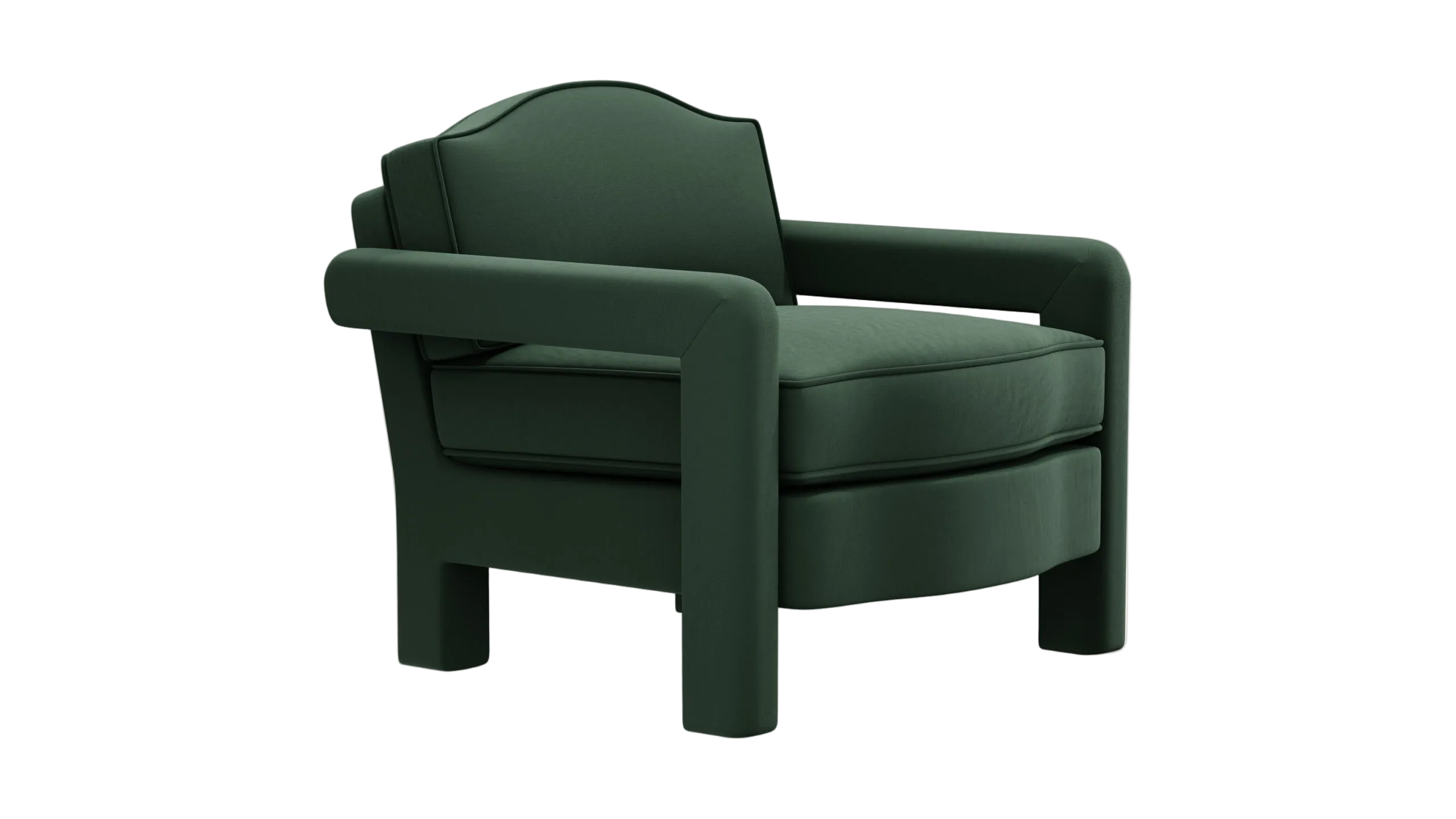 Elio Armchair, Olive Linen