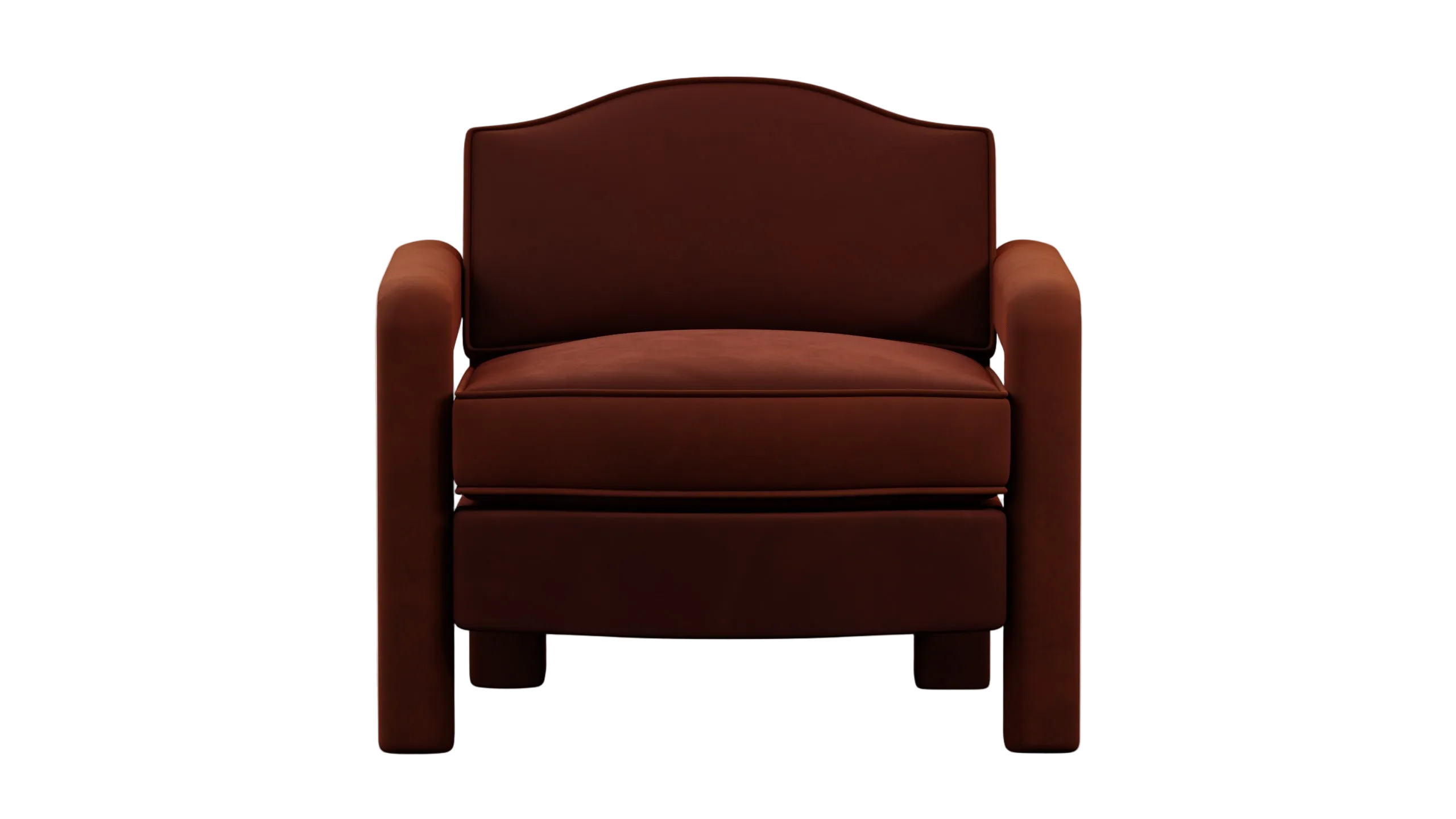 Elio Armchair, Cinnamon Velvet
