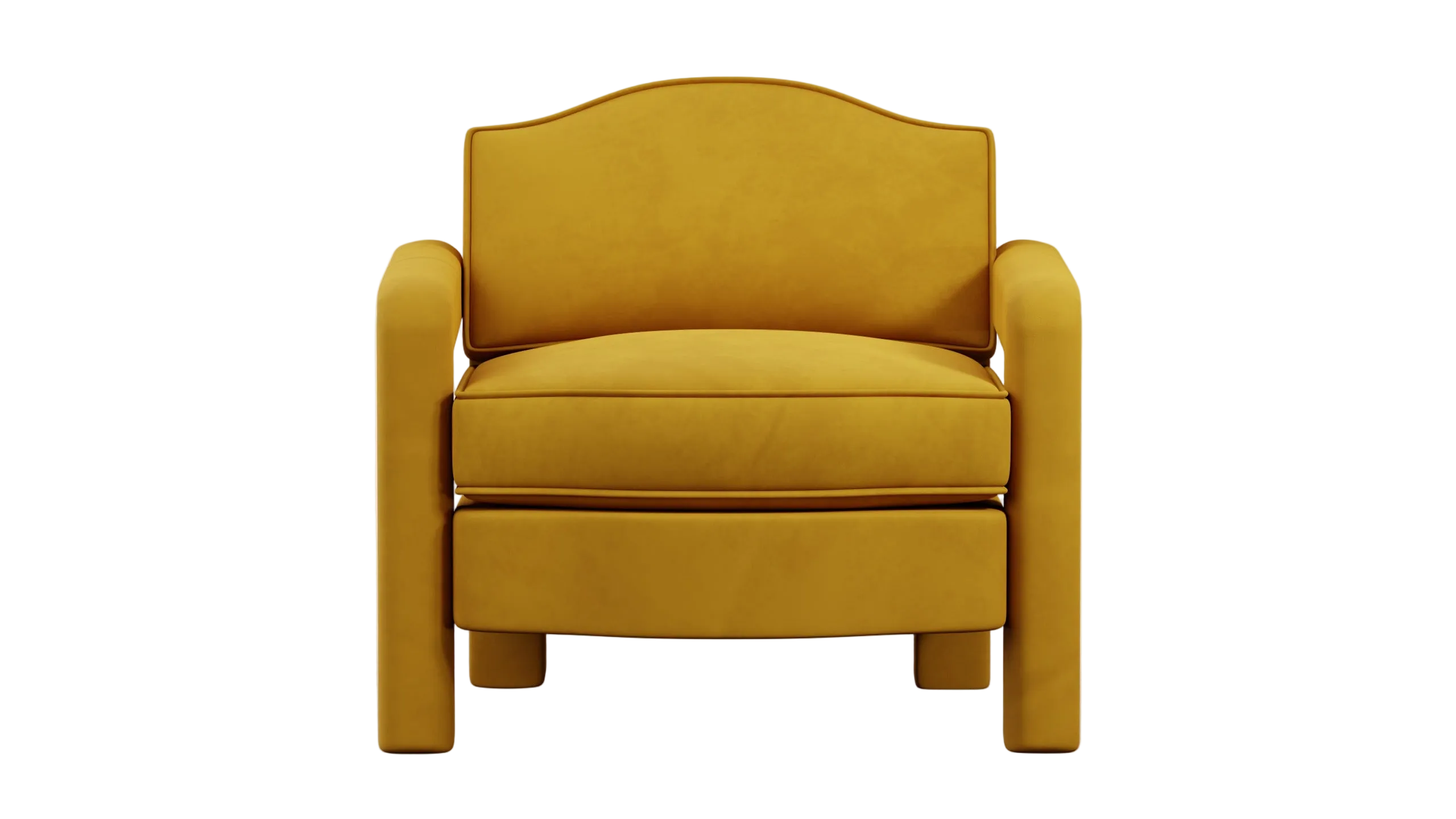 Elio Armchair, Turmeric Velvet