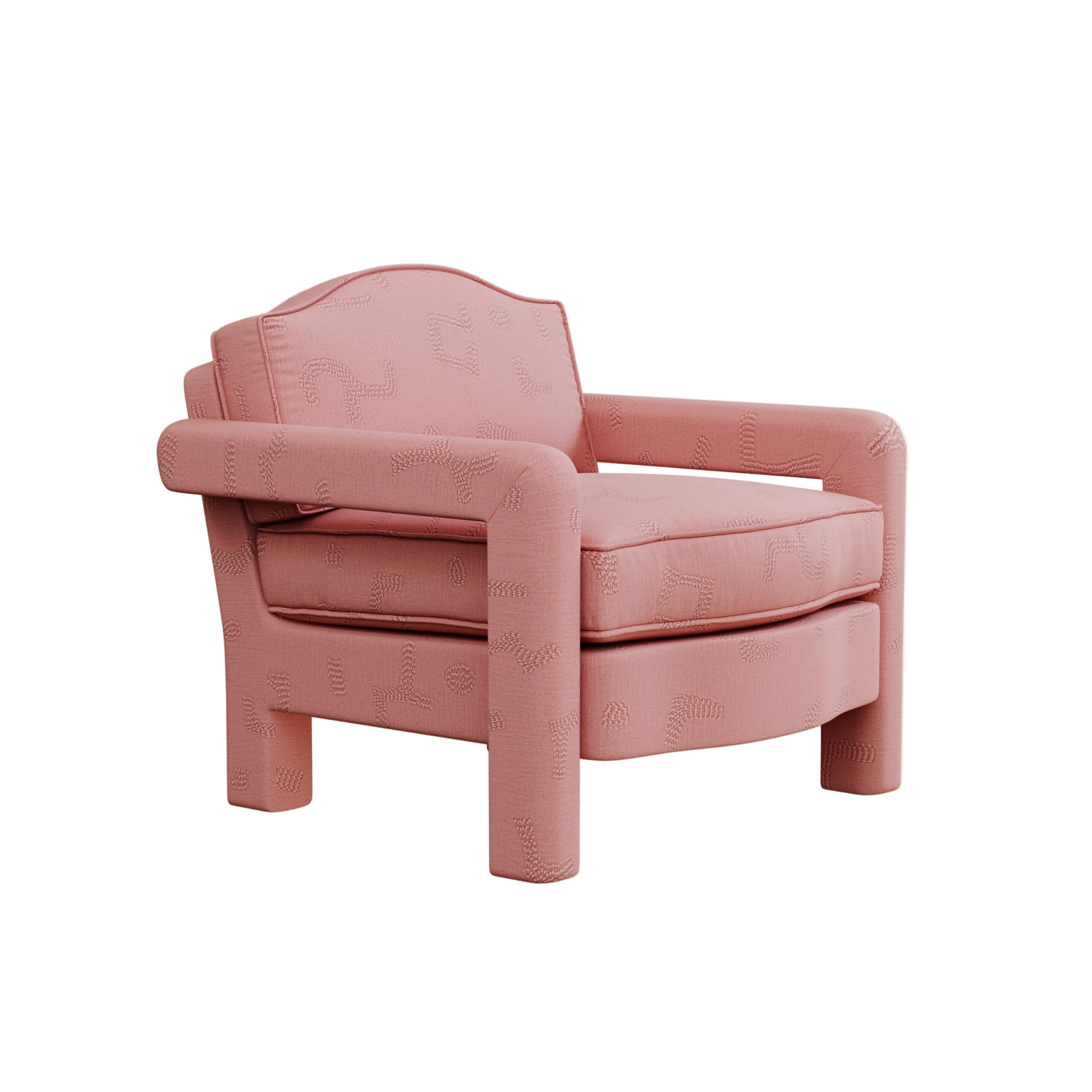 Elio Armchair, Raphia, Clay