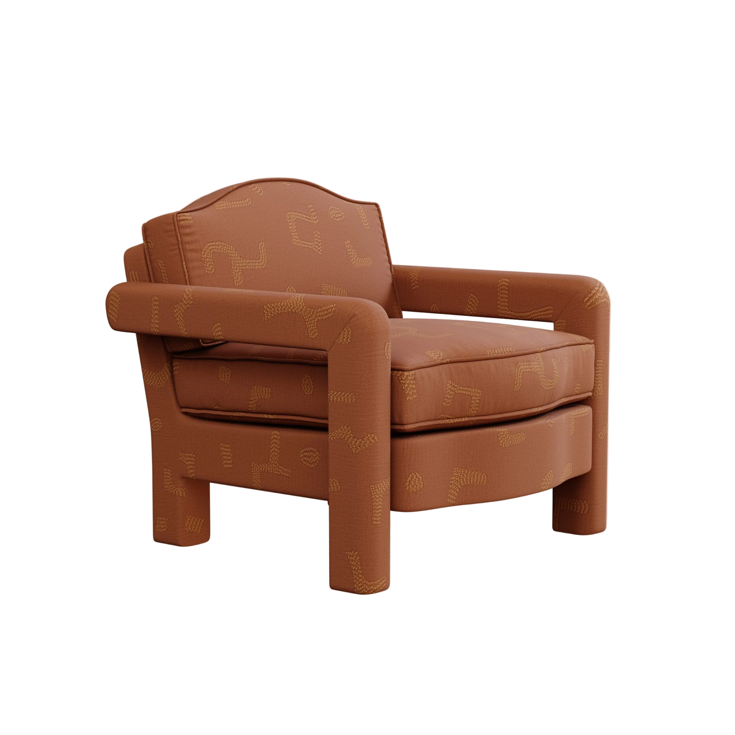 Elio Armchair, Raphia, Tobacco