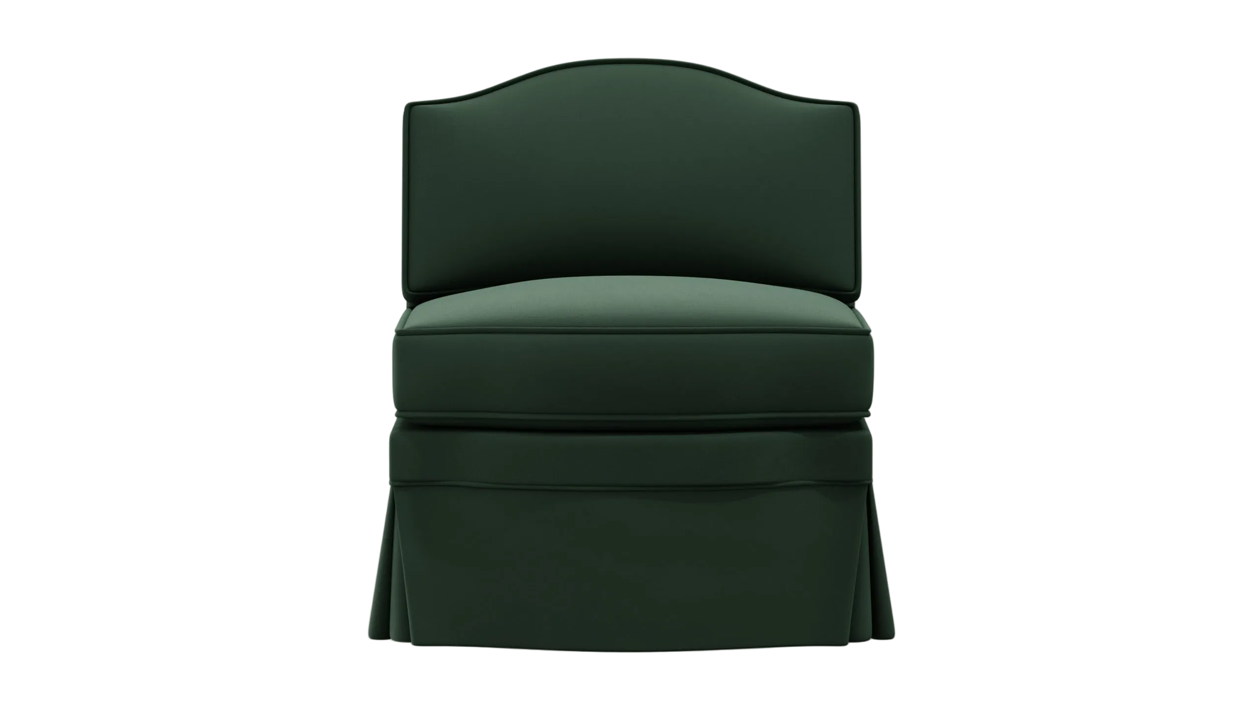 Felix Slipper Chair, Olive Linen