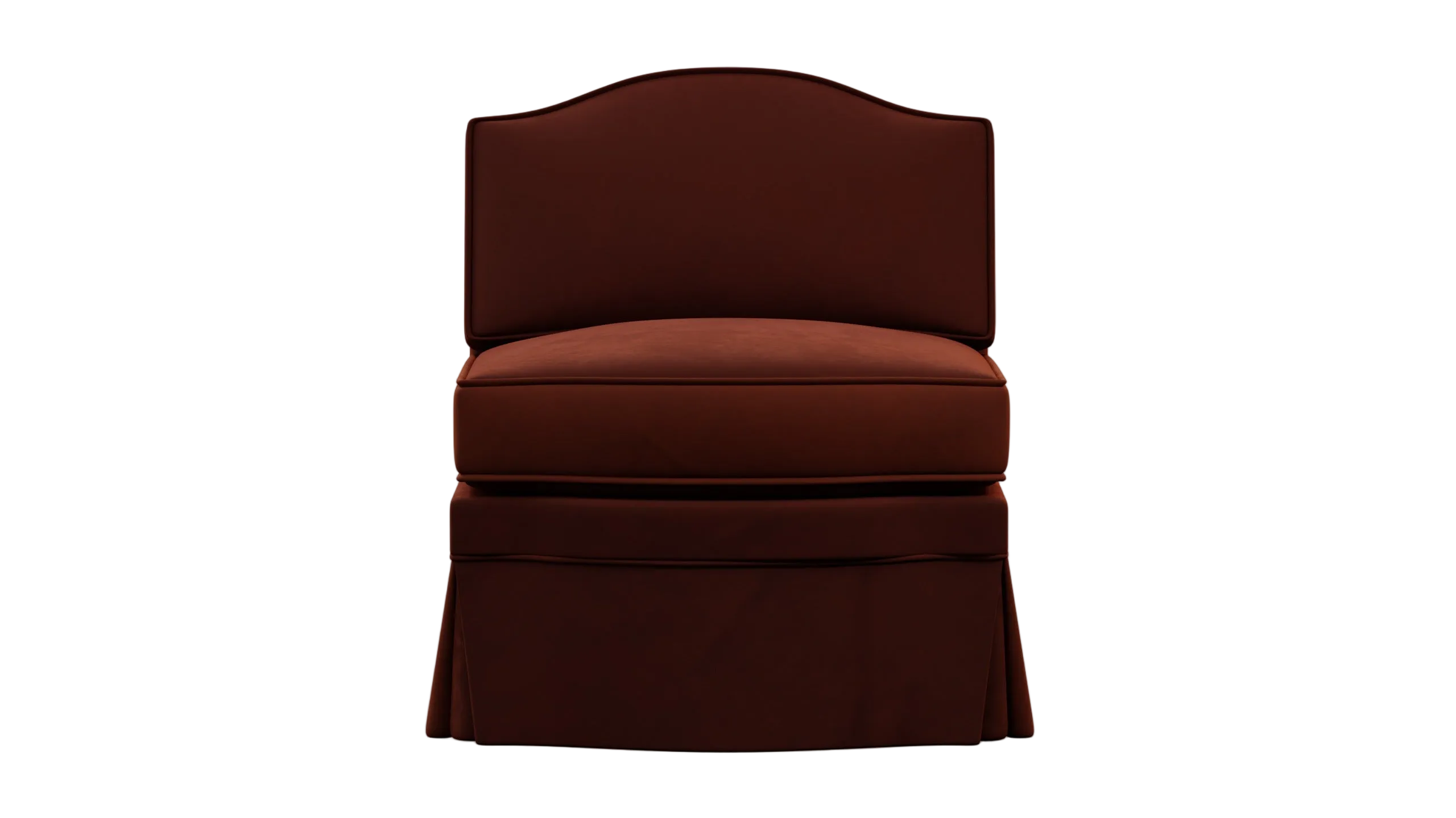 Felix Slipper Chair, Cinnamon Velvet