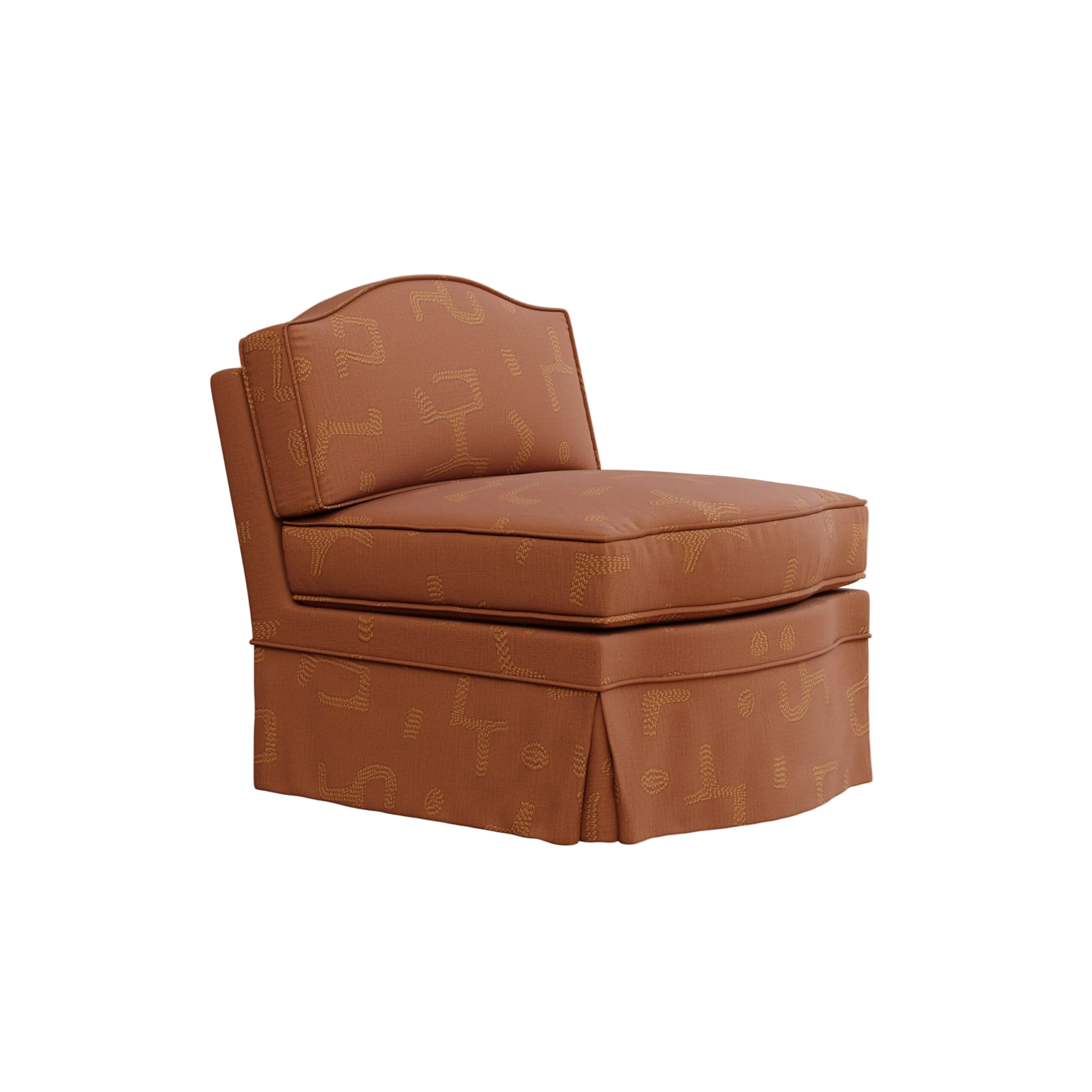 Felix Slipper Chair, Raphia, Tobacco