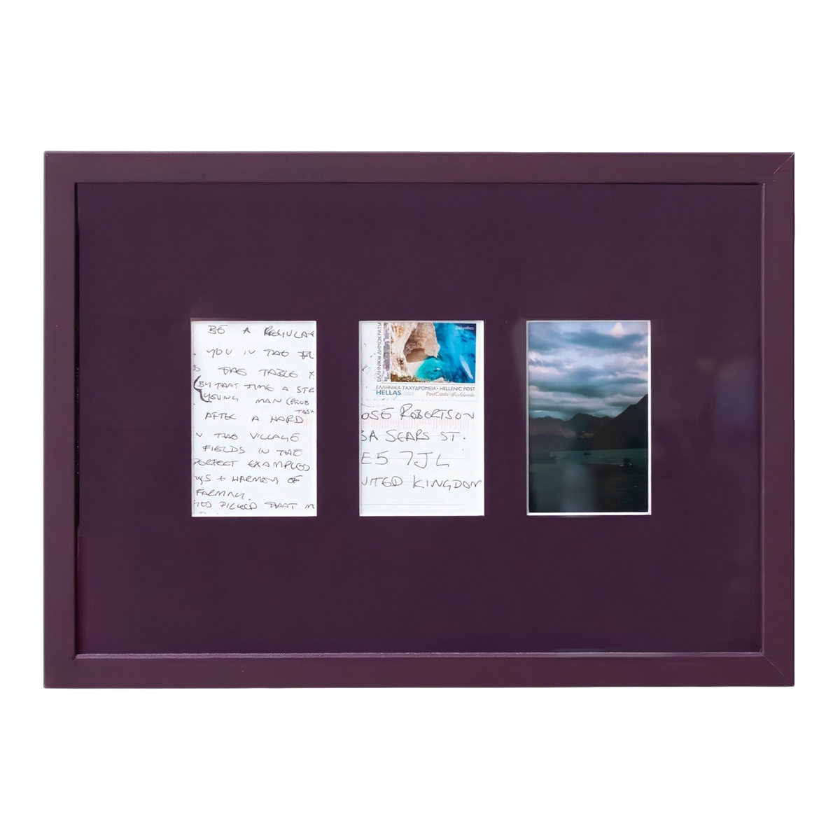 Burgundy A4 Instax Mini x 3 Picture Mount