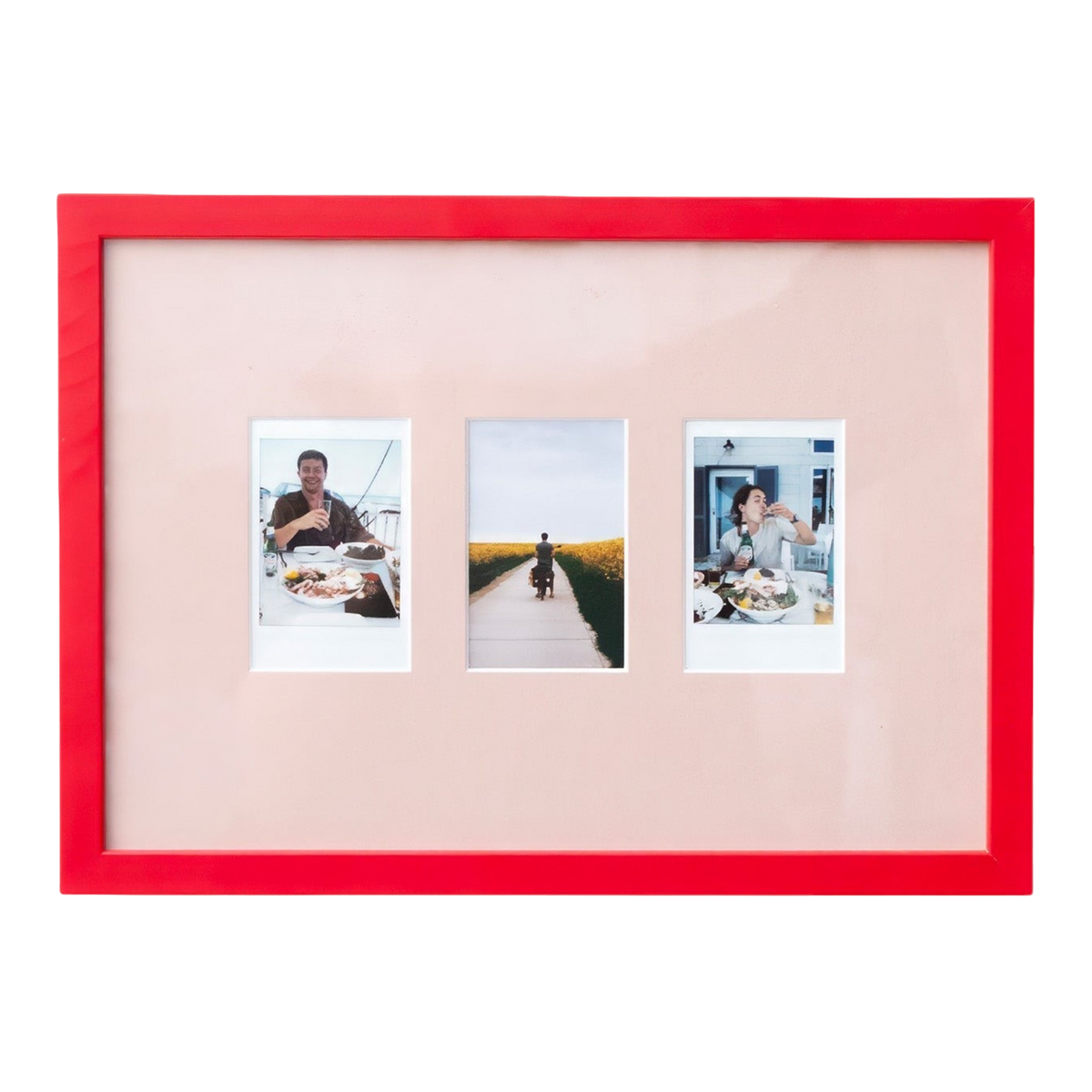Plaster Pink A4 Instax Mini x 3 Picture Mount