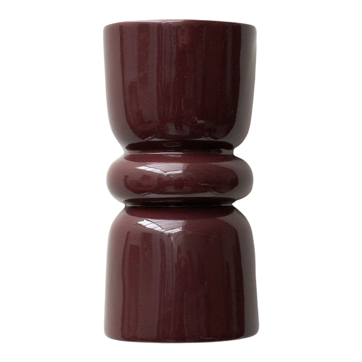 Redonda Up & Down Ceramic Wall Light, Burgundy