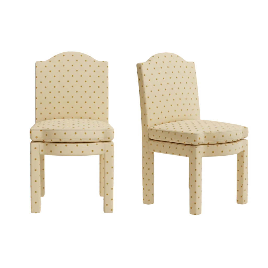Pair of Leo Dining Chairs, Limoncello