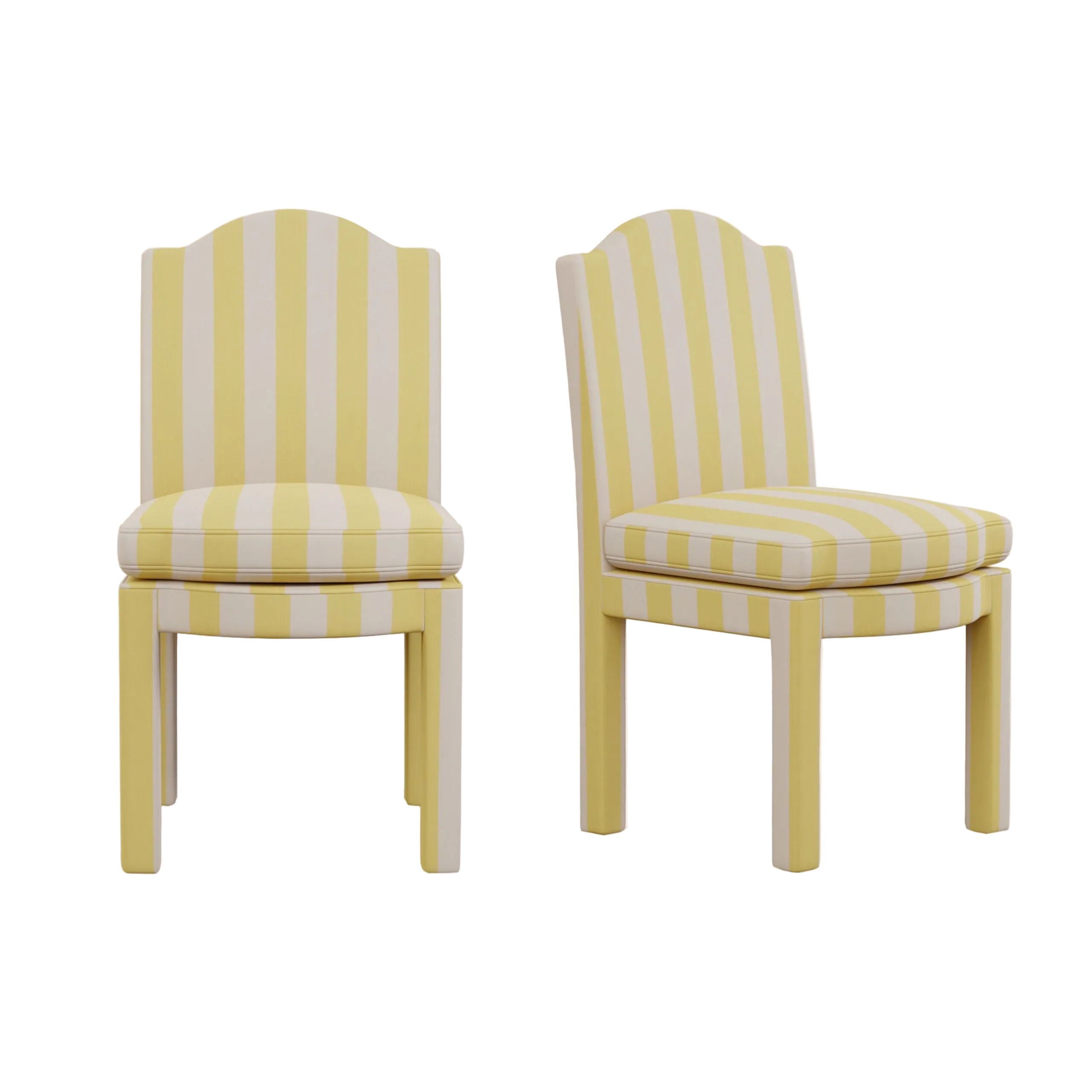 Pair of Leo Dining Chairs, Citron