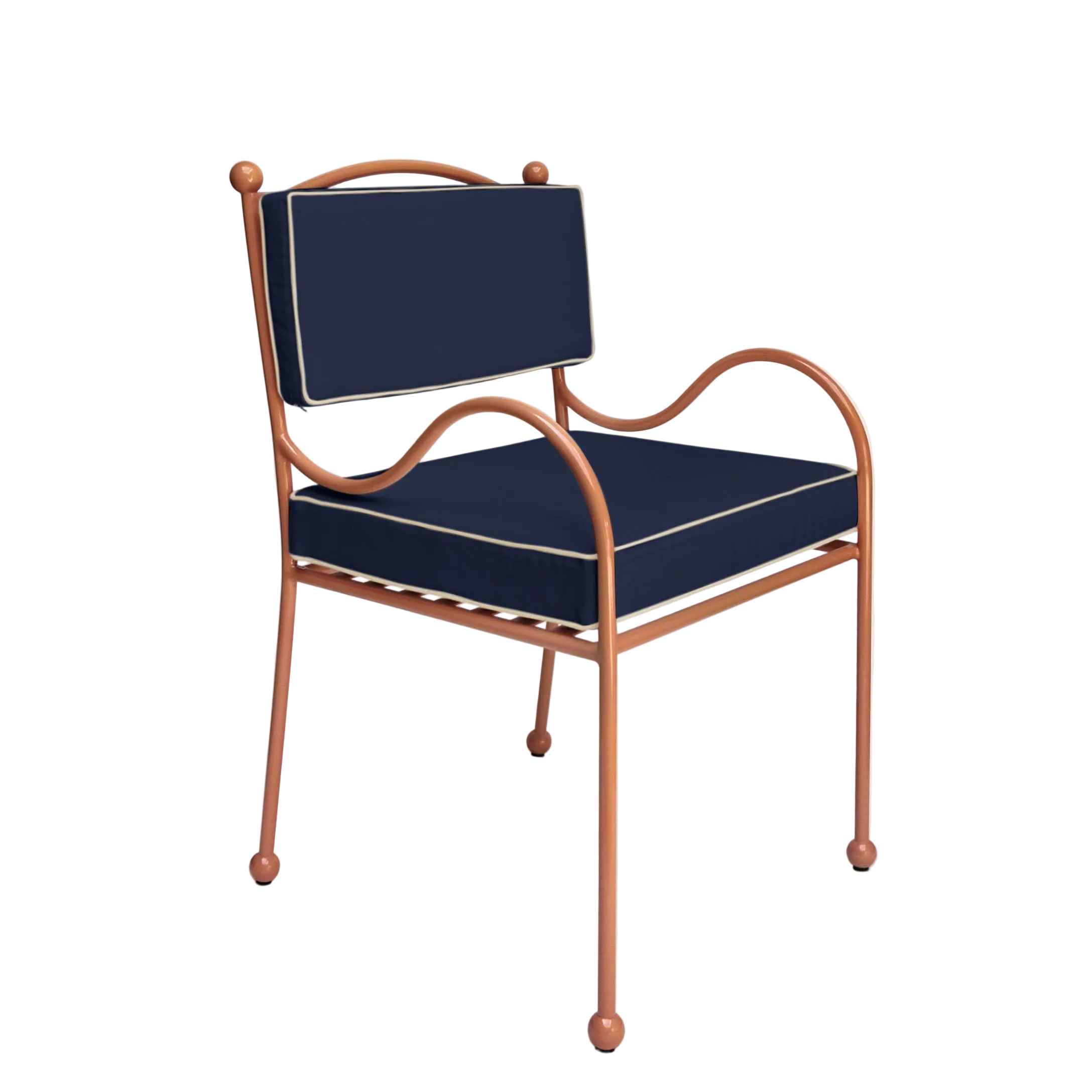 Panarea Armchair in Spritz, Blue & Cream Upholstery