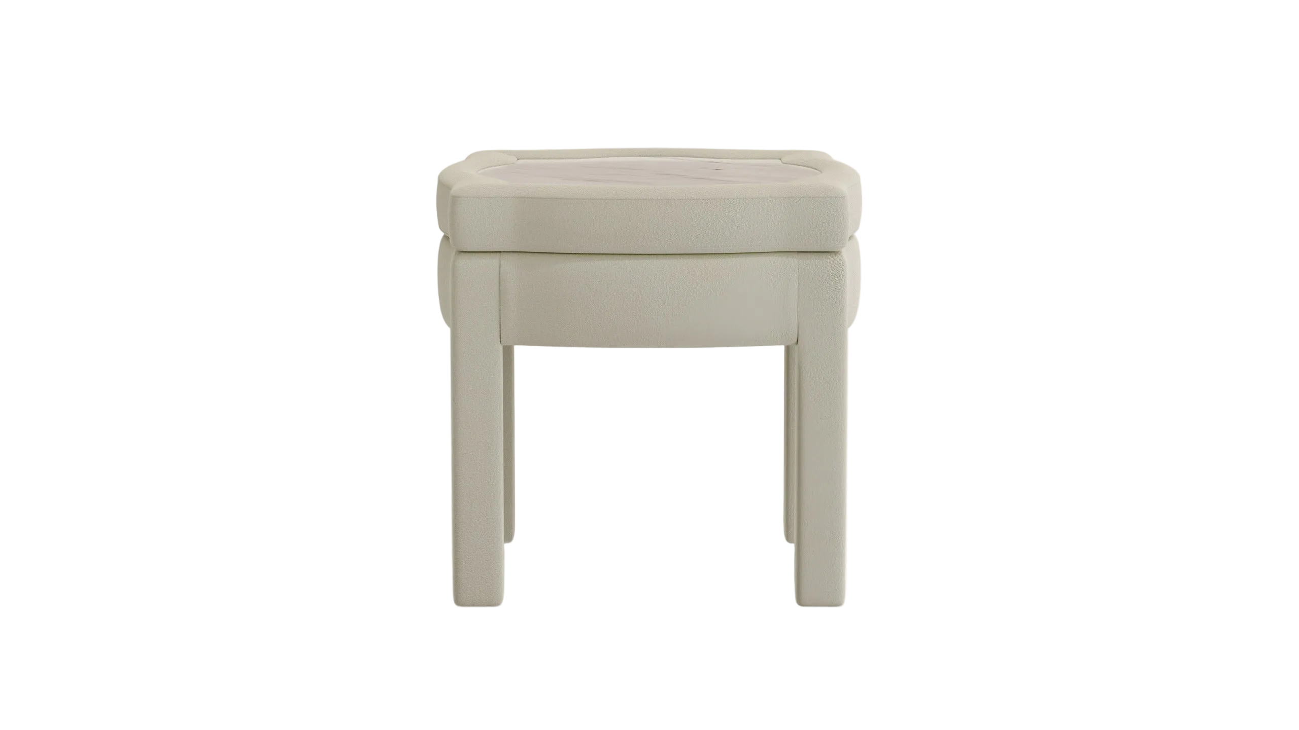 Piero Footstool, Nougat Boucle